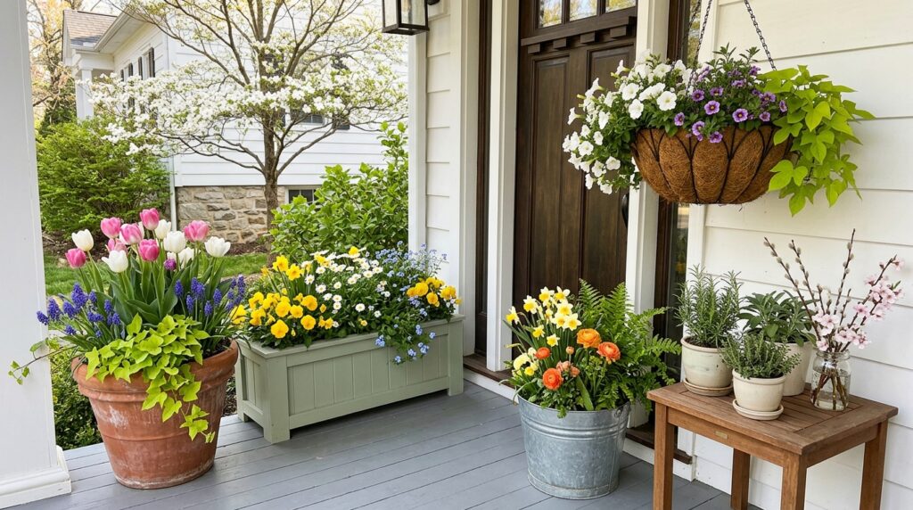 Spring Container Ideas for Front Porch