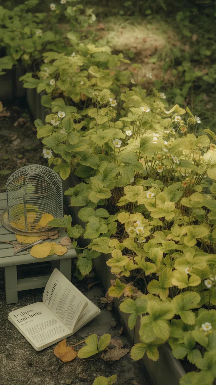 Barren strawberry with yellow flowers and strawberry-like foliage along shaded woodland edge