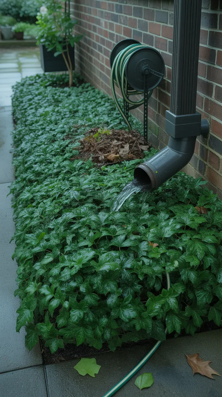 Pachysandra forming dense uniform green blanket along shaded home foundation bed