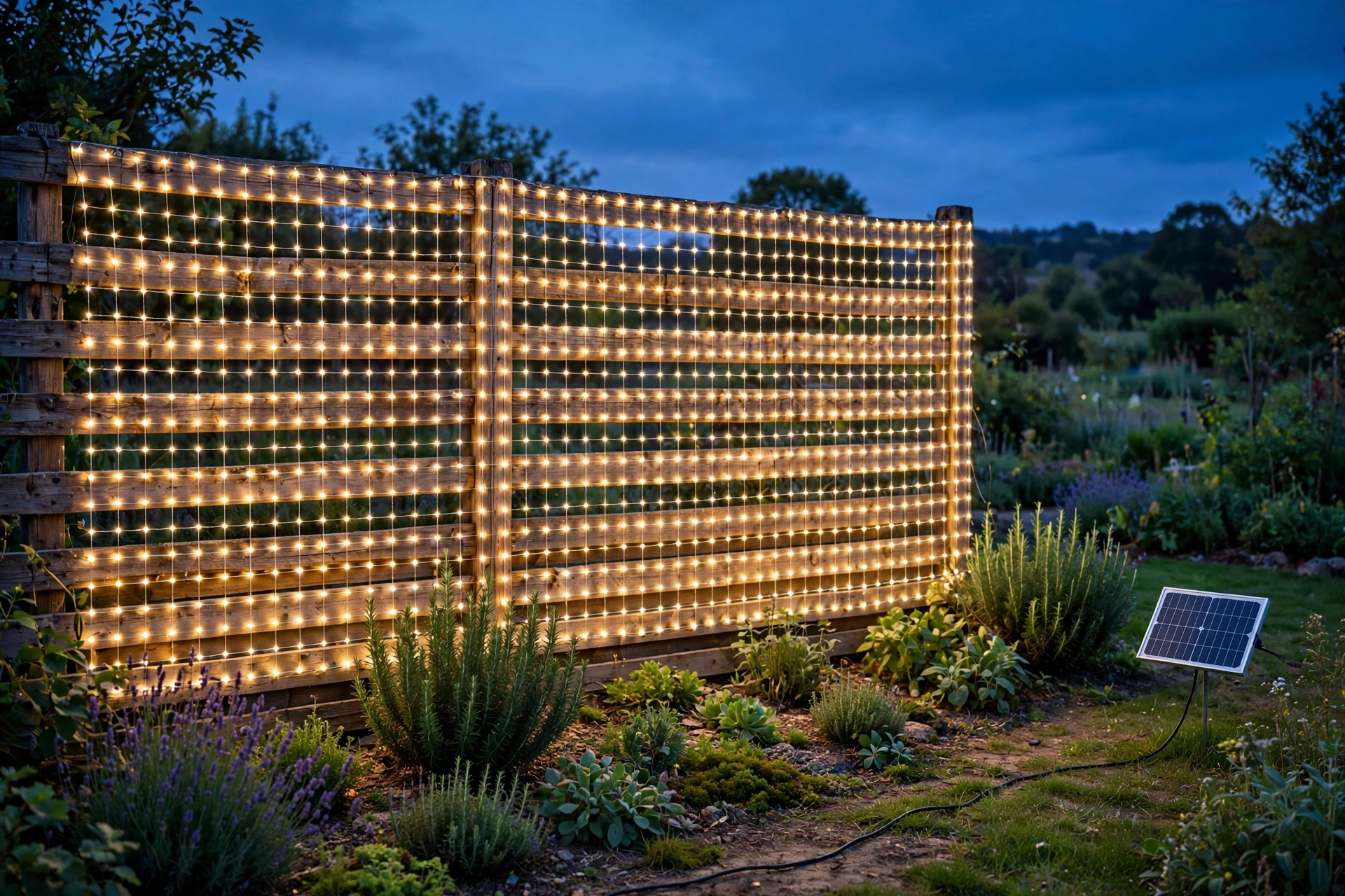 Best for fences and walls: solar net lights