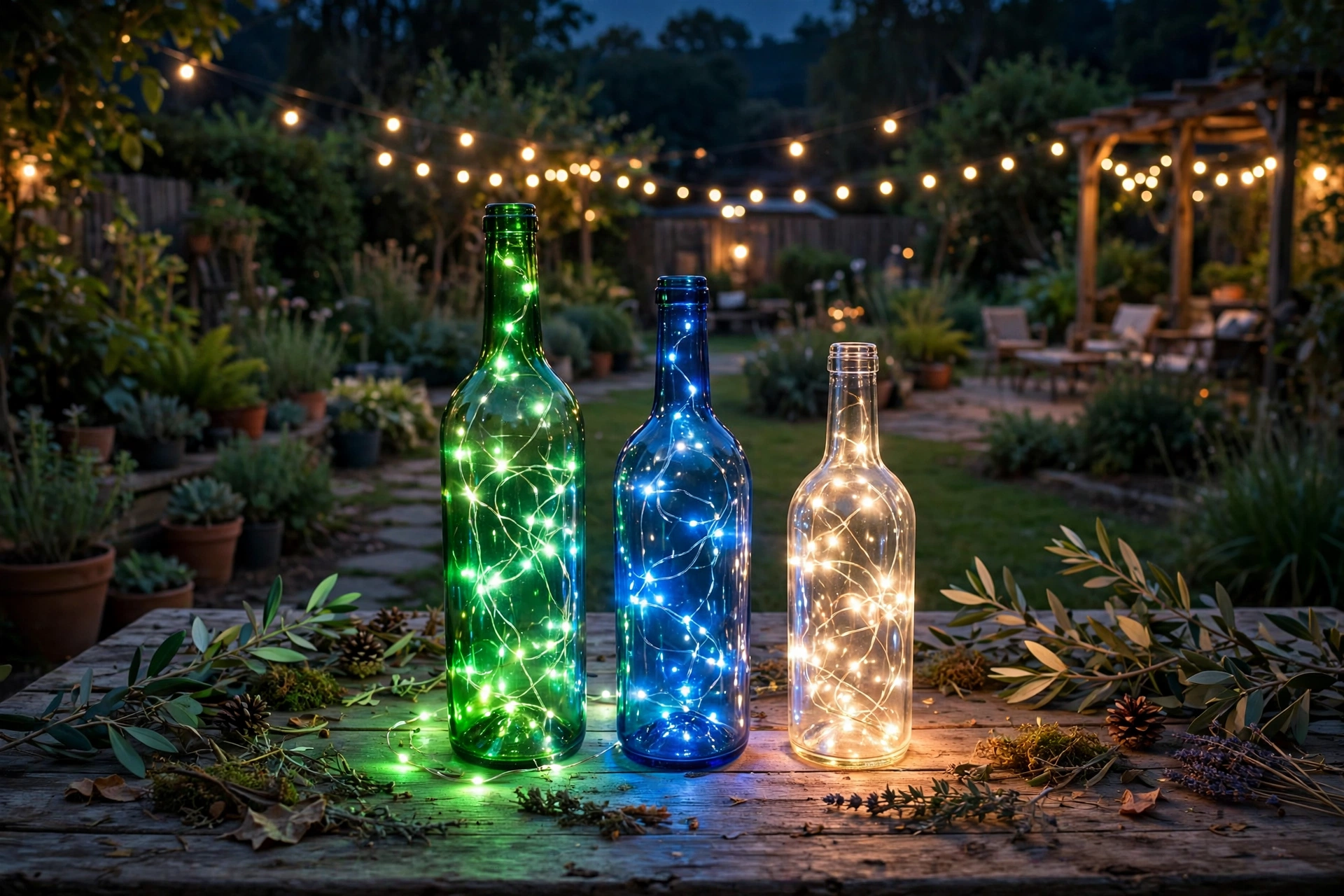 Bottle Glow Vases