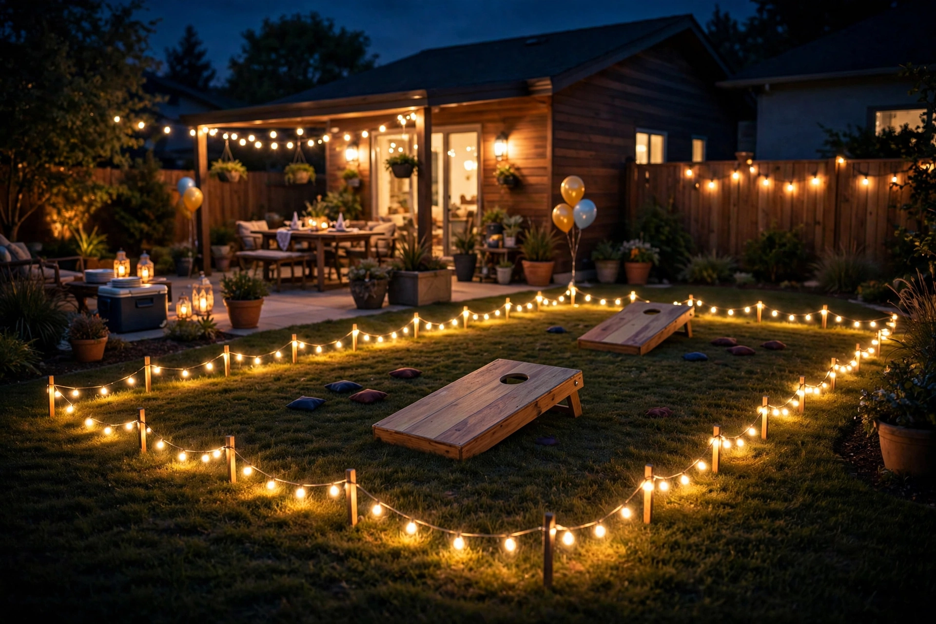 Lawn Game Zone Lighting