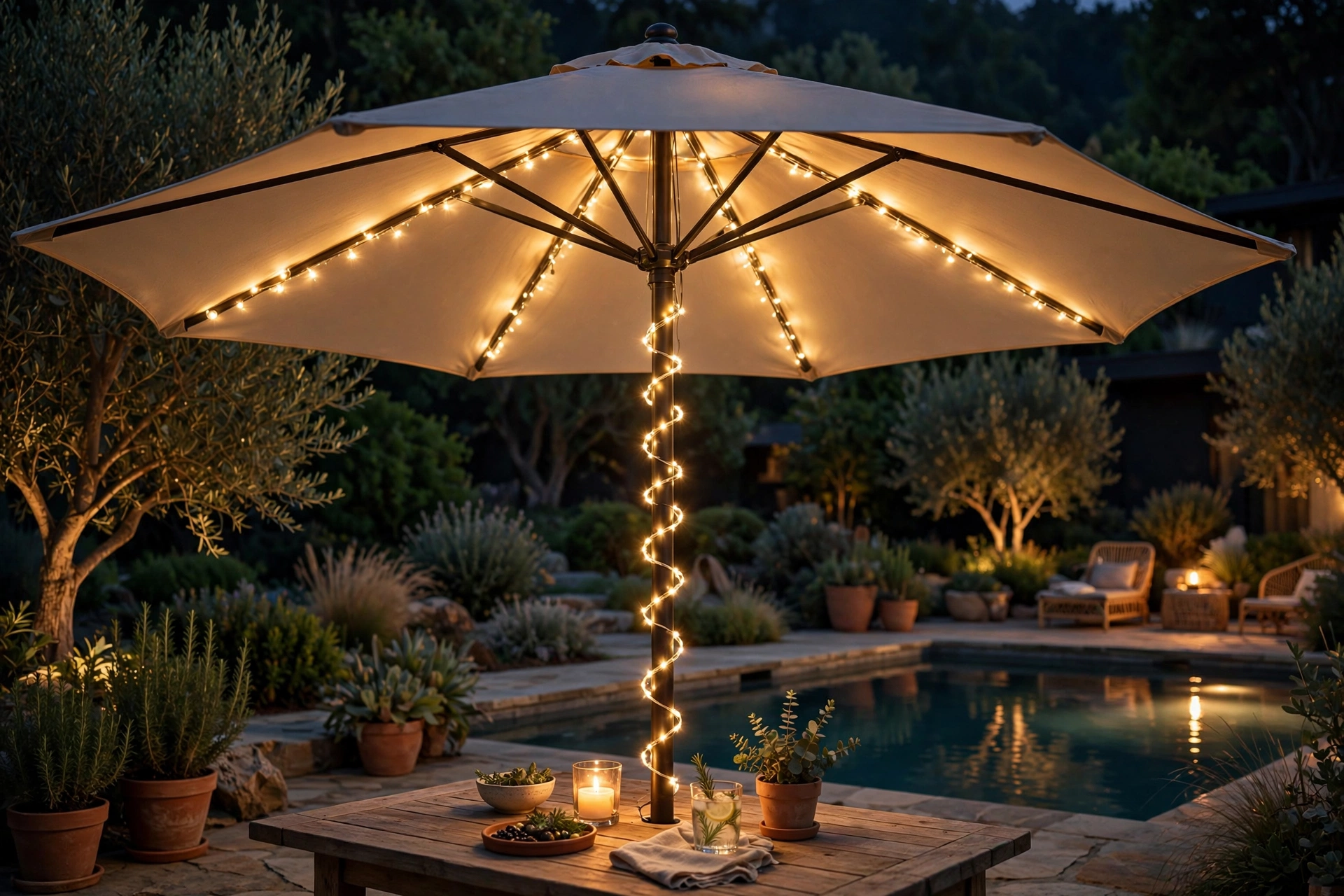 Umbrella-Pole Light Wrap