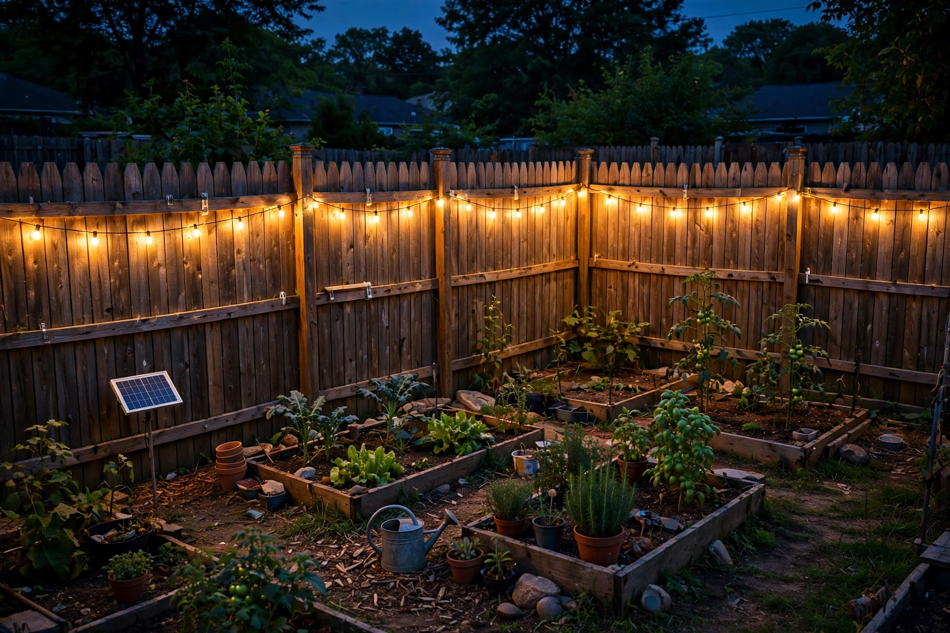 Drape lights along the fence you already own (about $16)