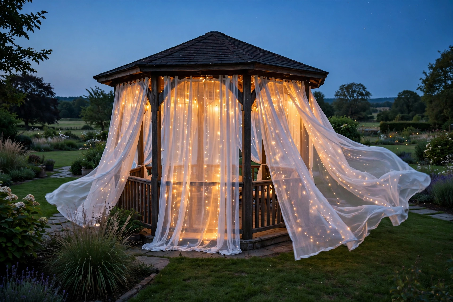Draped Fabric Plus Lights