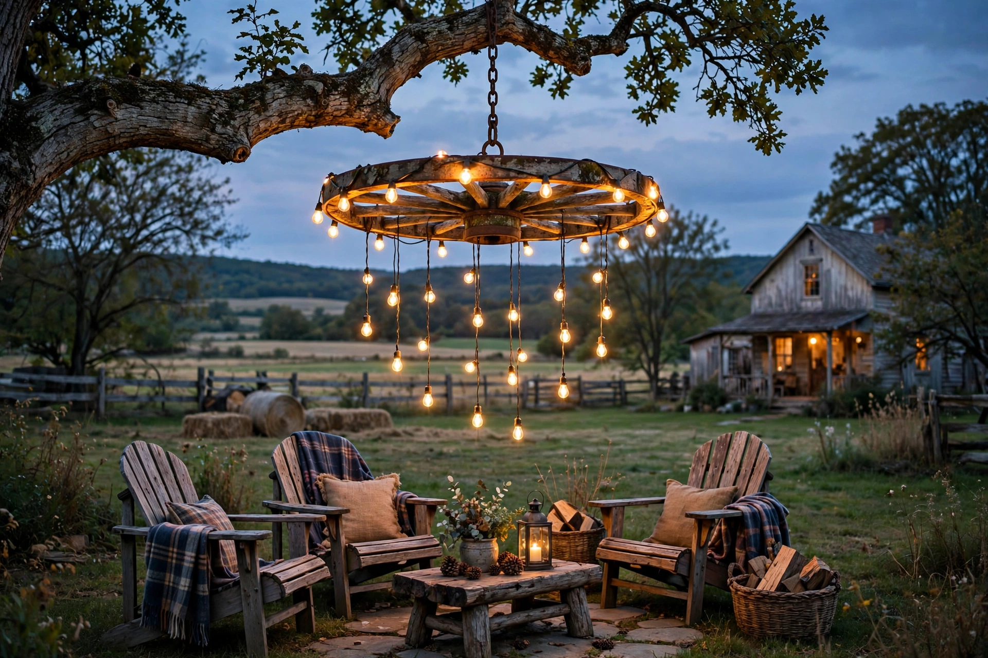 Wagon Wheel Chandelier