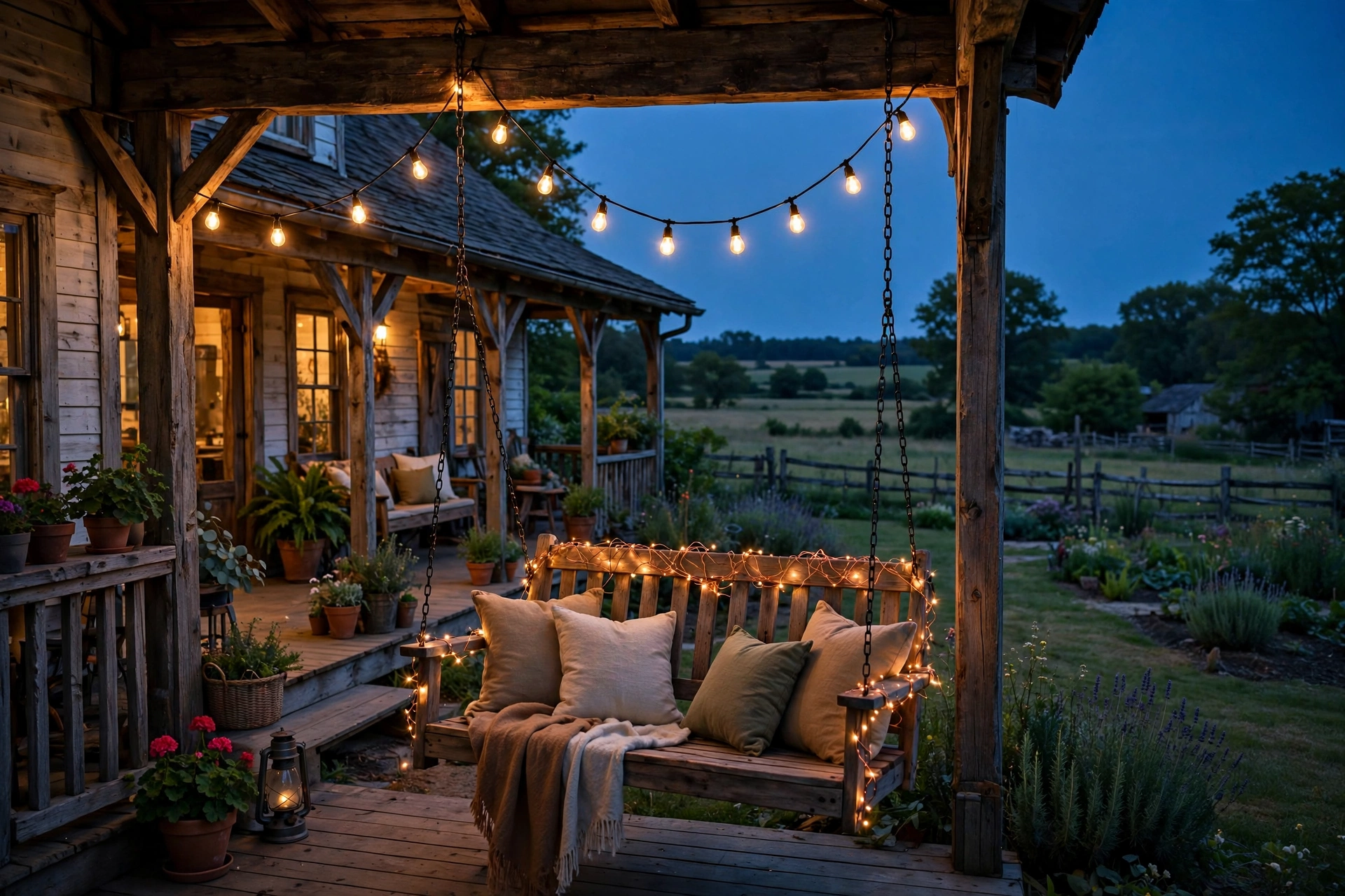 Farmhouse Porch Swing Glow