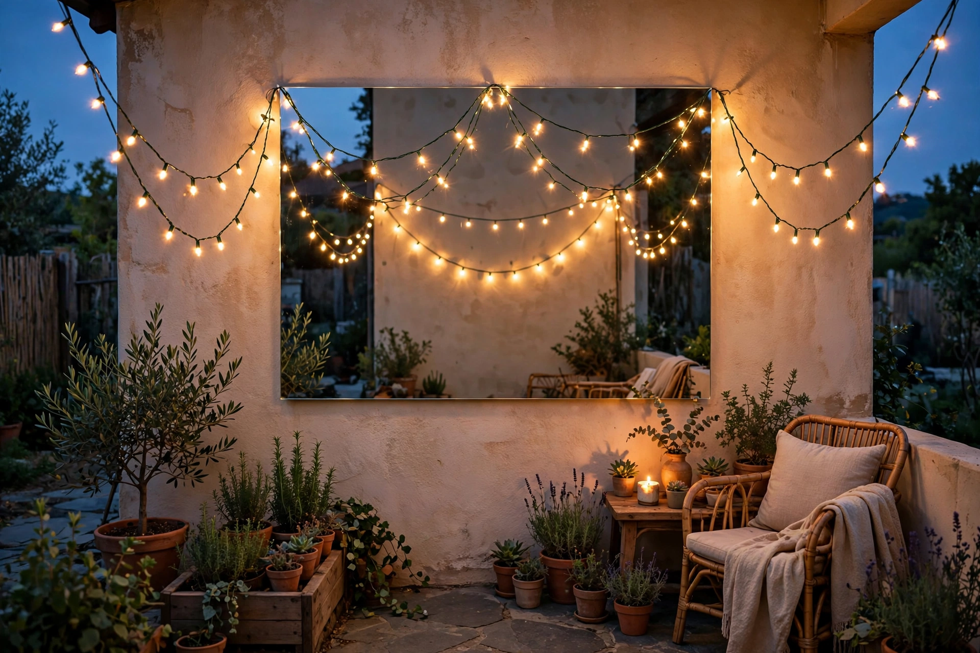 Mirror Trick for Tiny Patios