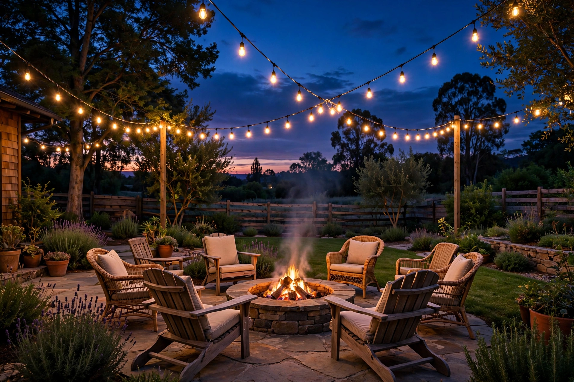 The Grand Finale: Lights Timed to Dusk