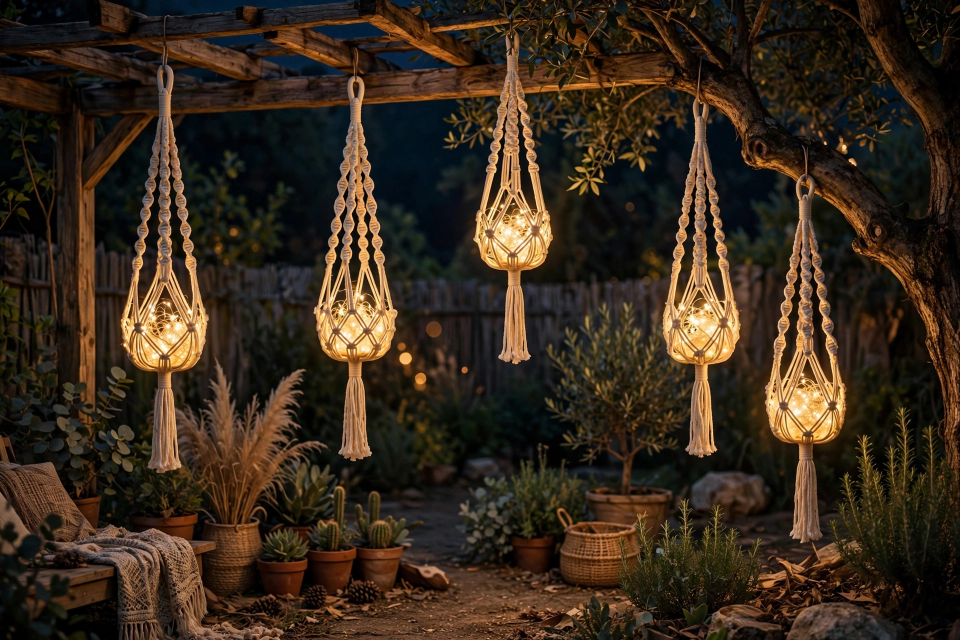 Macrame Light Hangers