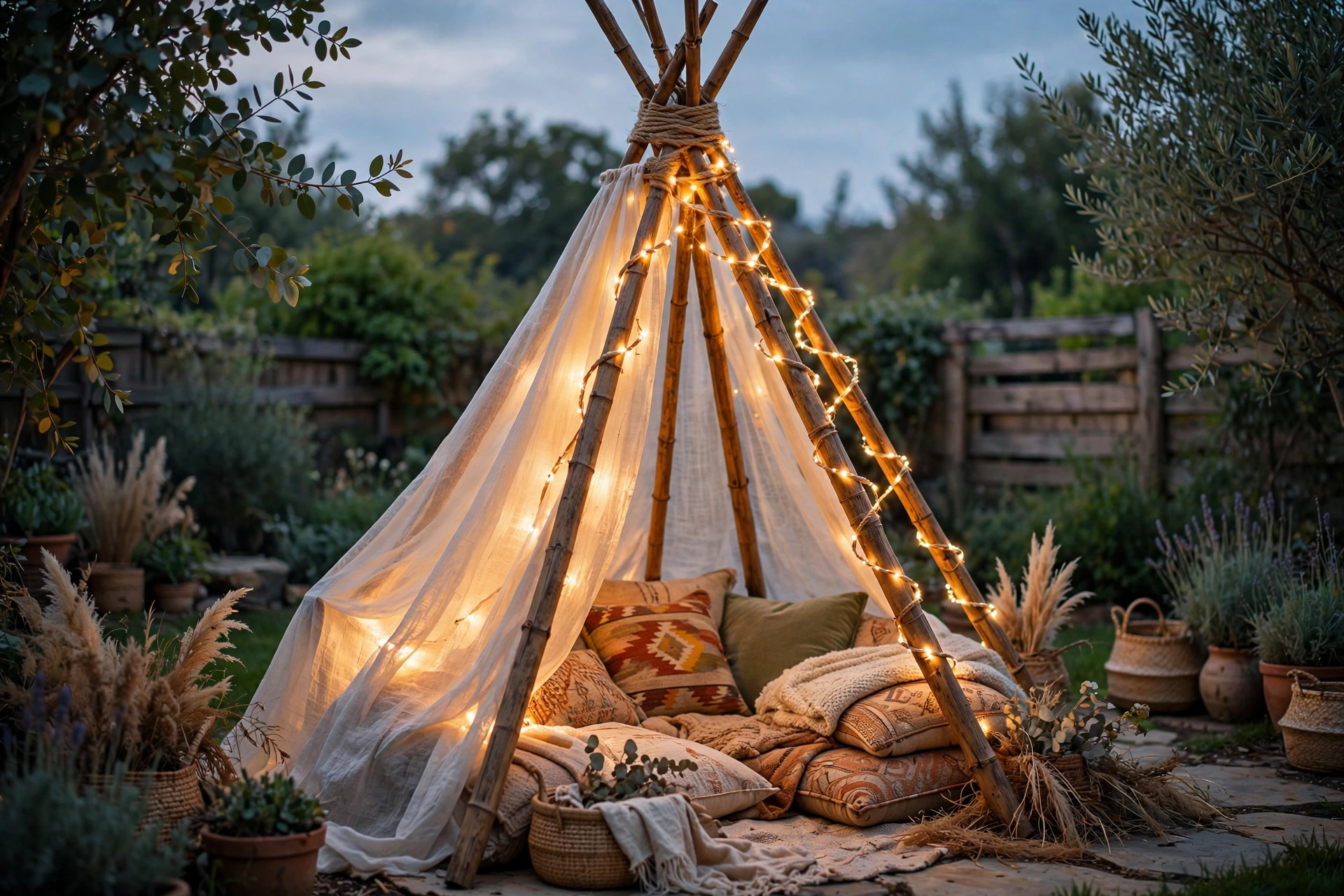 Bamboo Teepee Lights