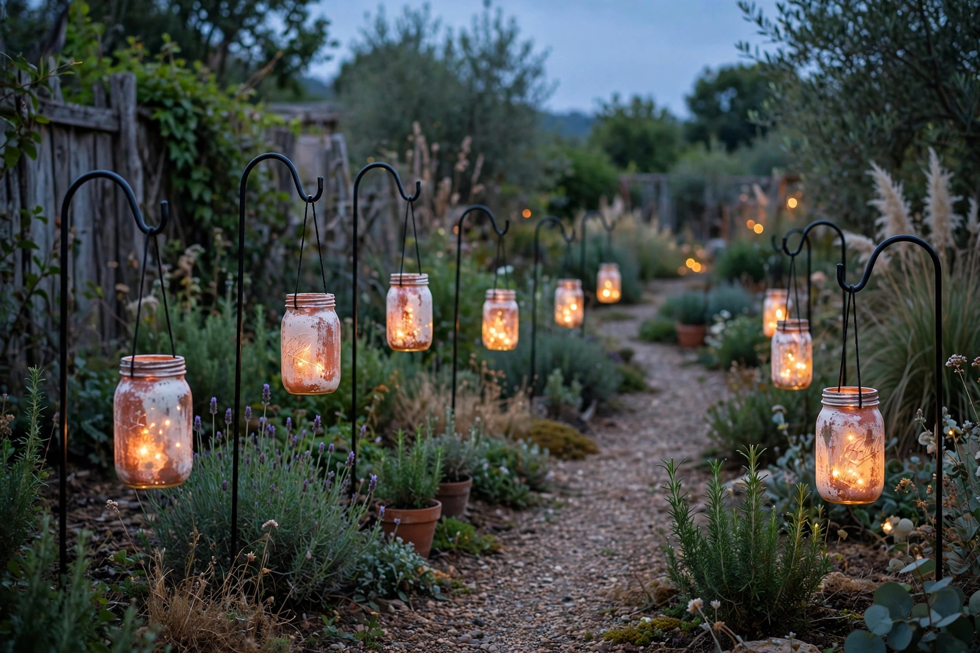 Painted Mason Jar Lanterns