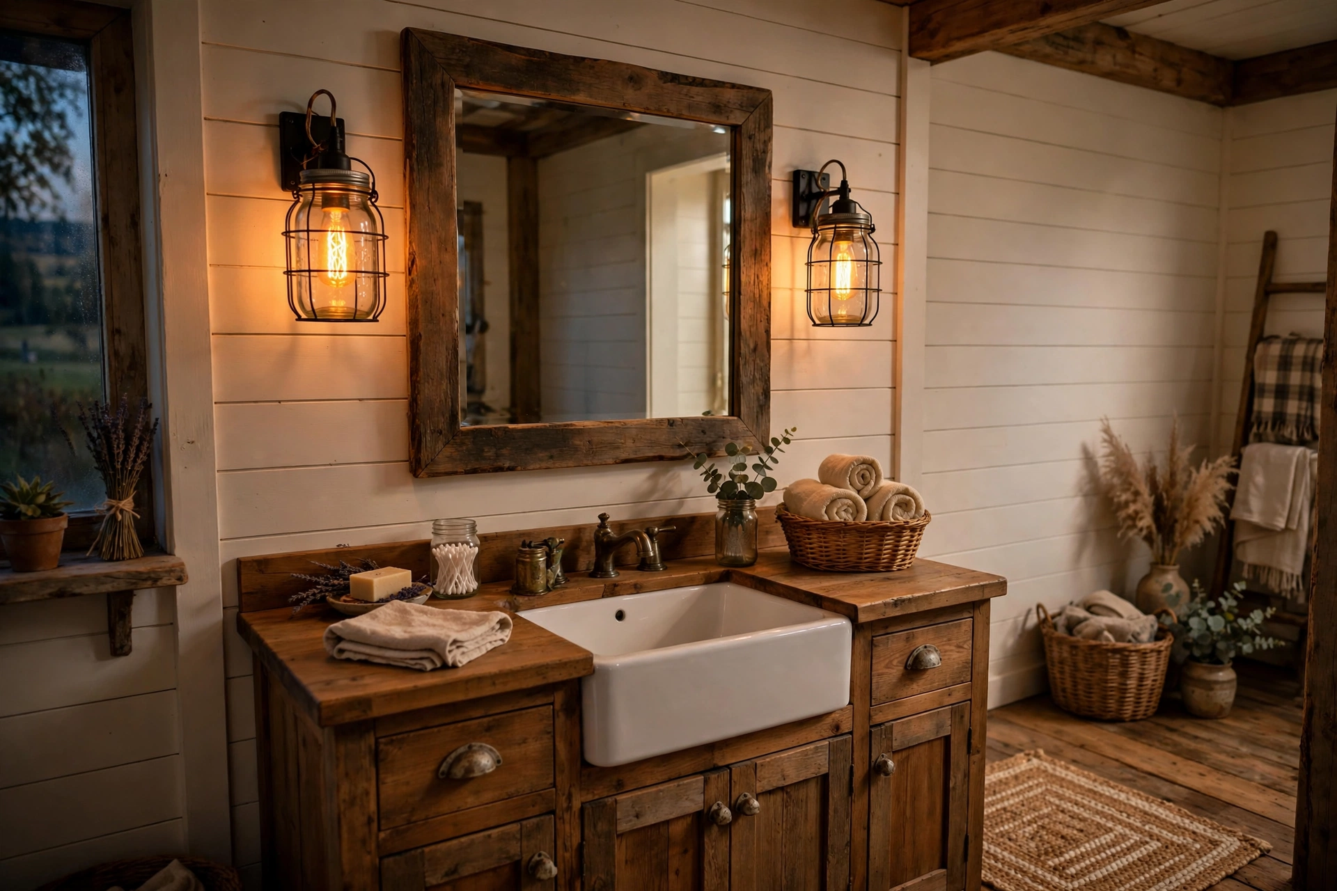 Hang warm Edison bulb sconces