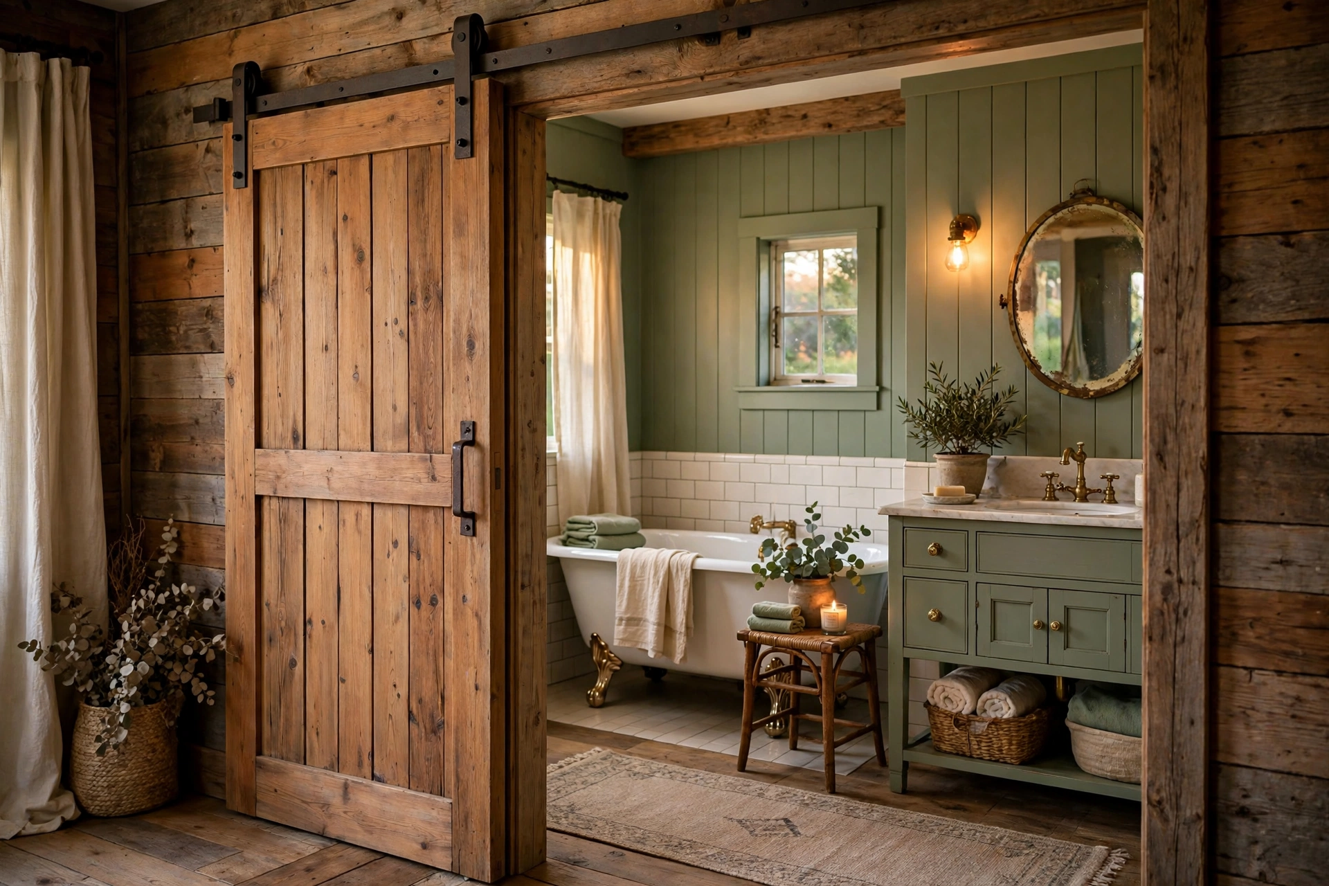 Replace the door with a sliding barn door
