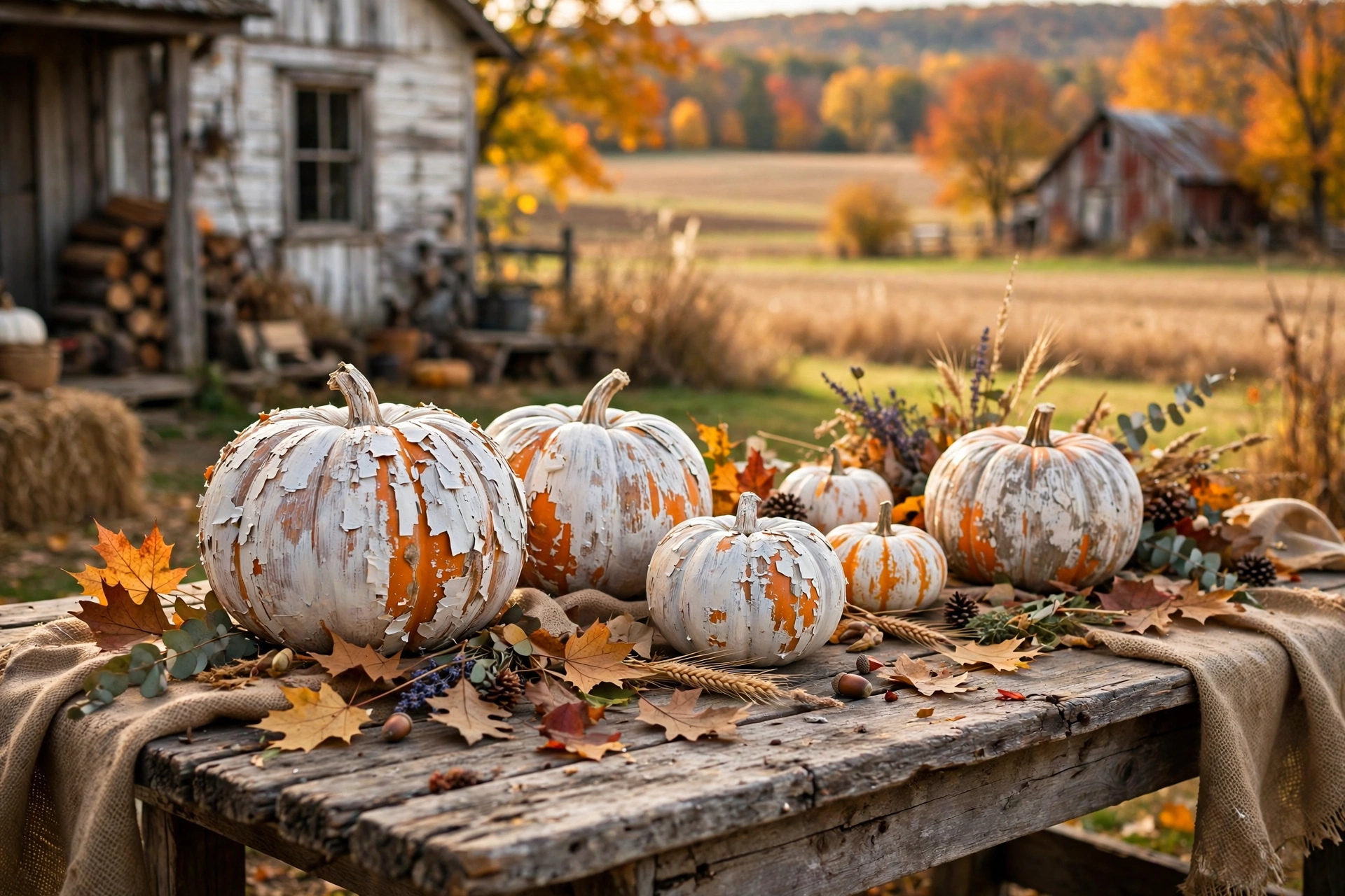 Whitewashed Pumpkins