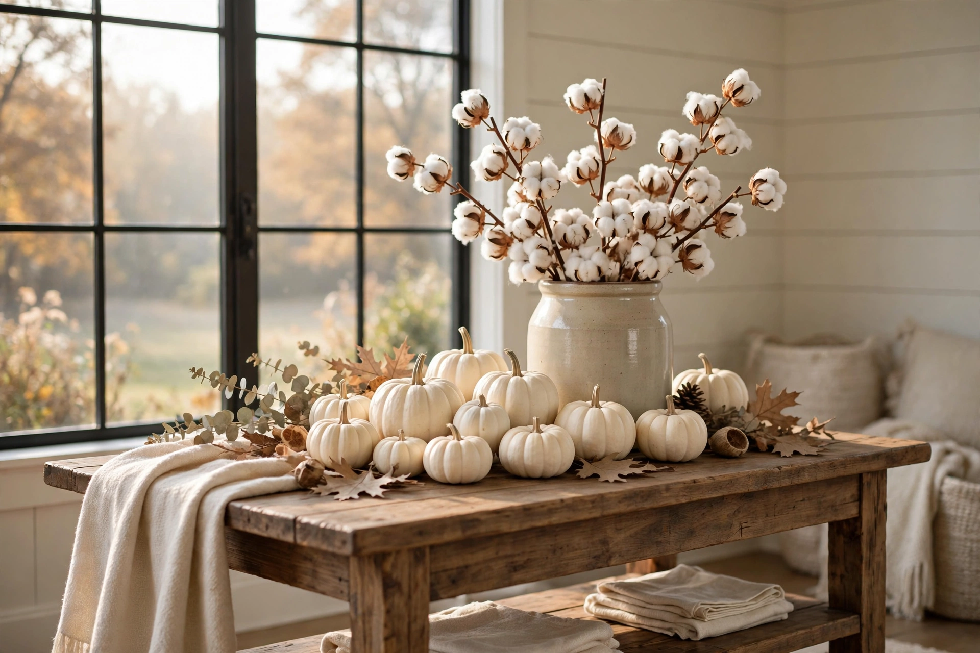 Pumpkin and Cotton Stem Bundle