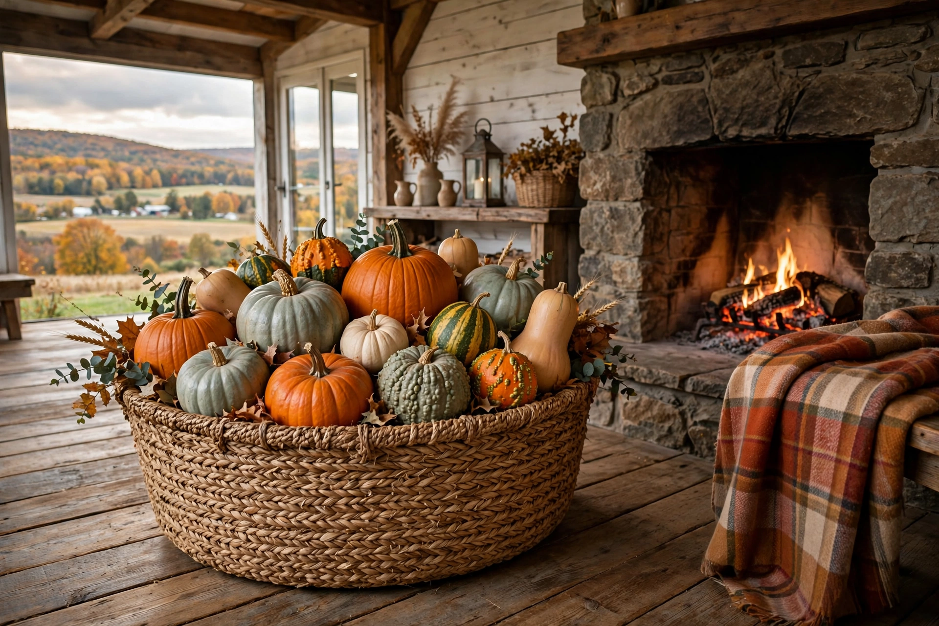 Woven Basket Pumpkin Collection