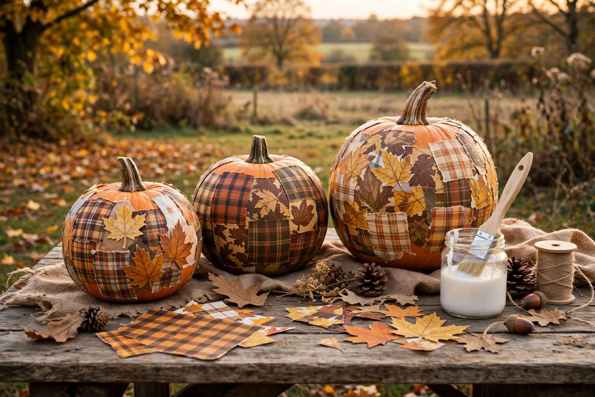 Decoupage Napkin Pumpkins