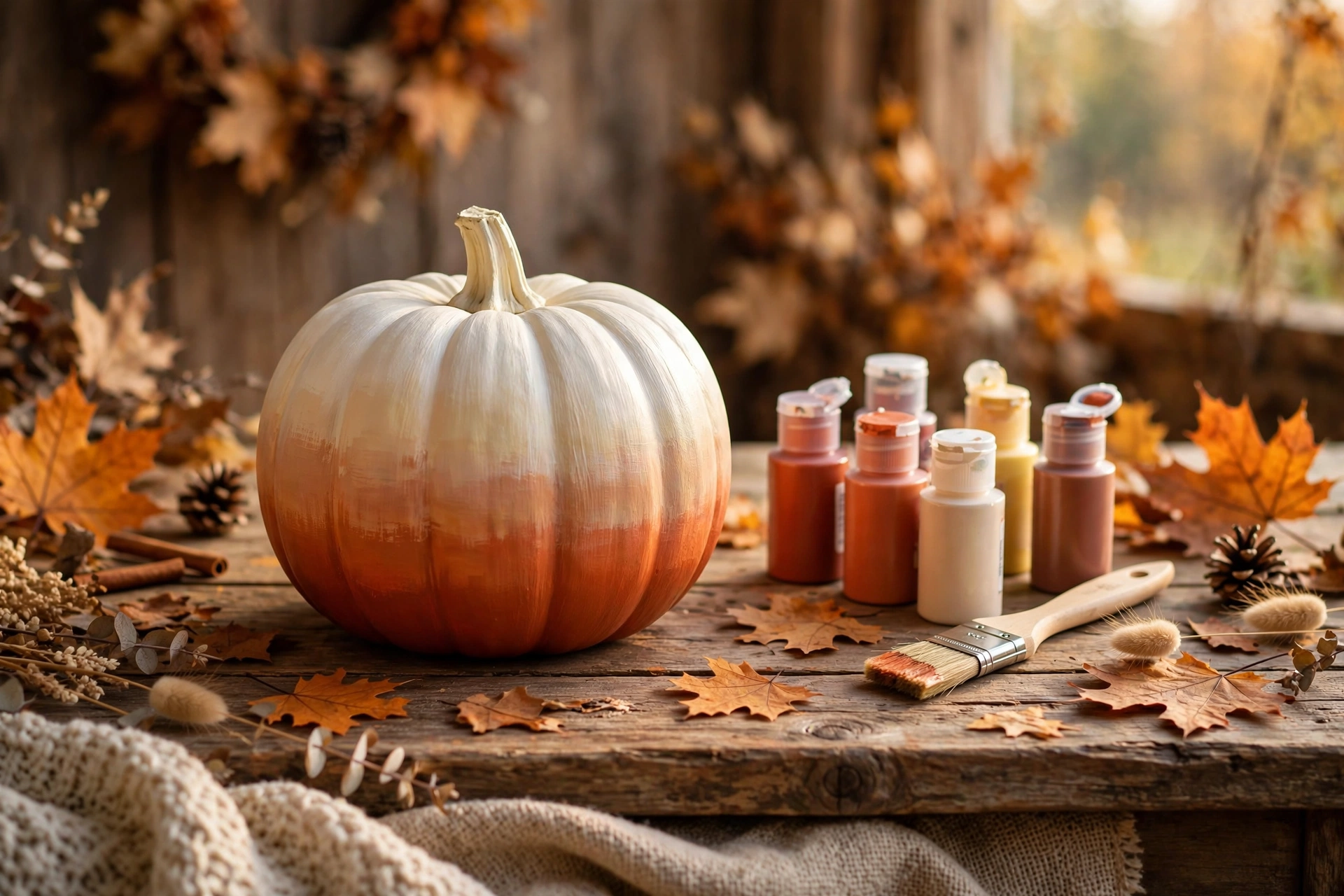 Ombre Painted Pumpkins