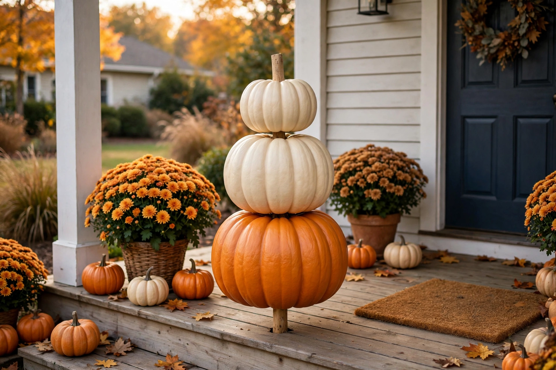 Stacked Pumpkin Topiary