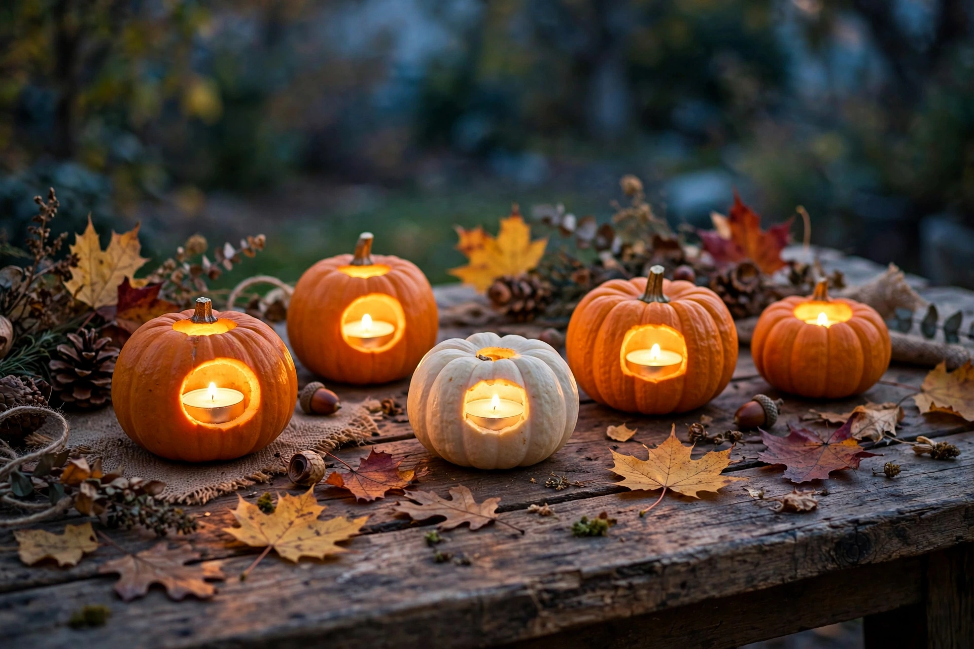 Tea Light Pumpkin Candle Holders