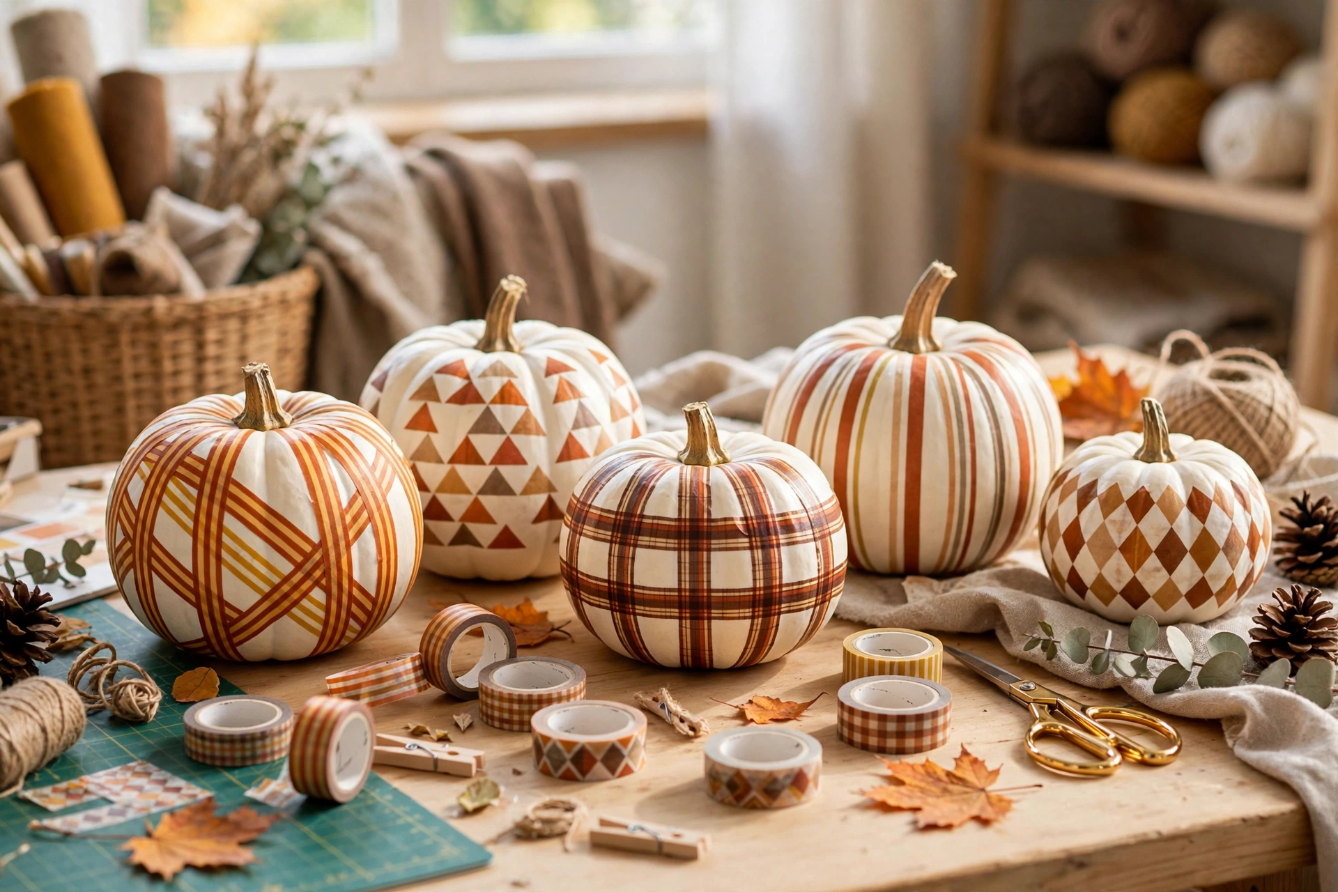 Washi Tape Pumpkins