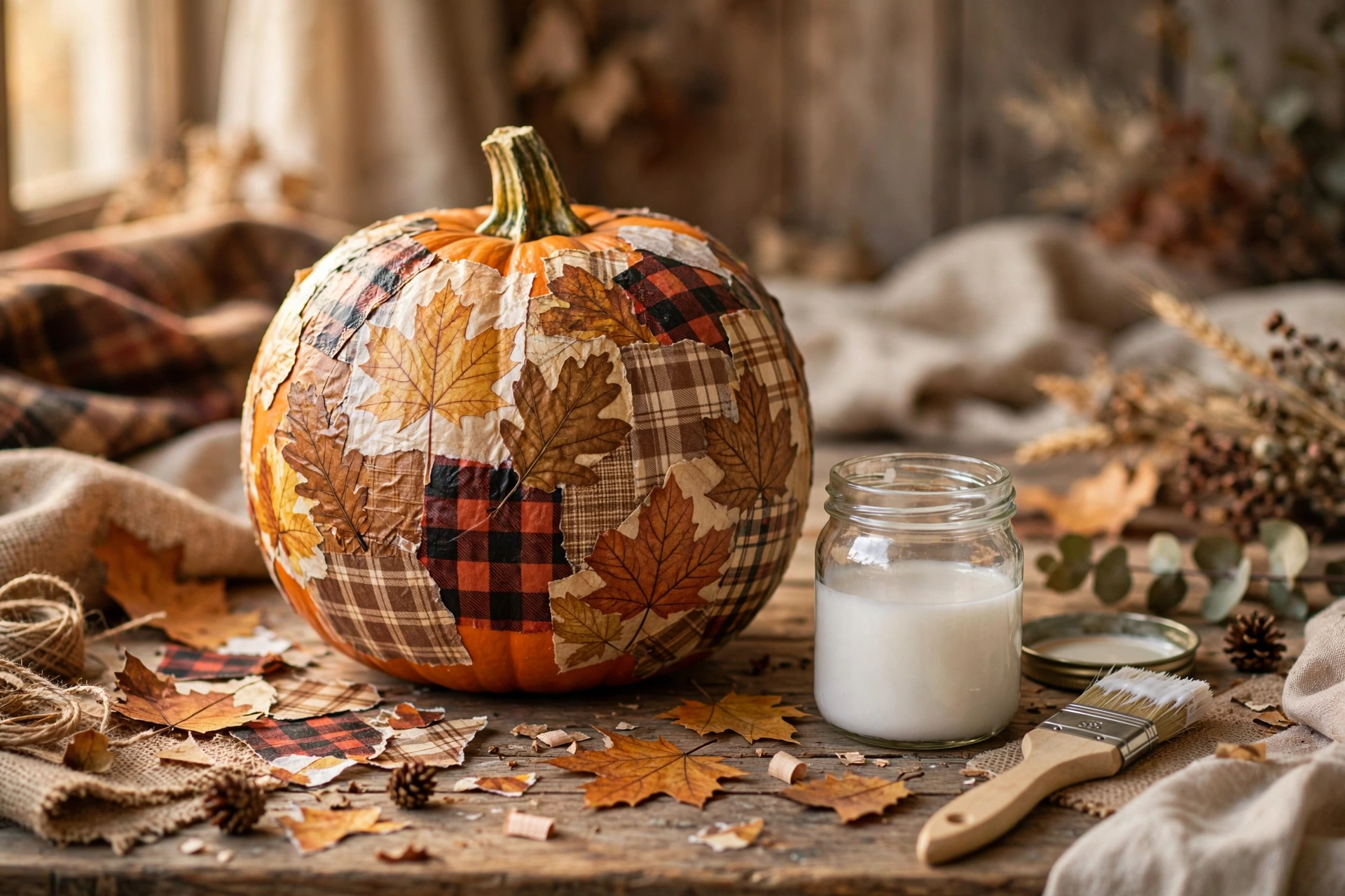 Decoupage Napkin Pumpkins