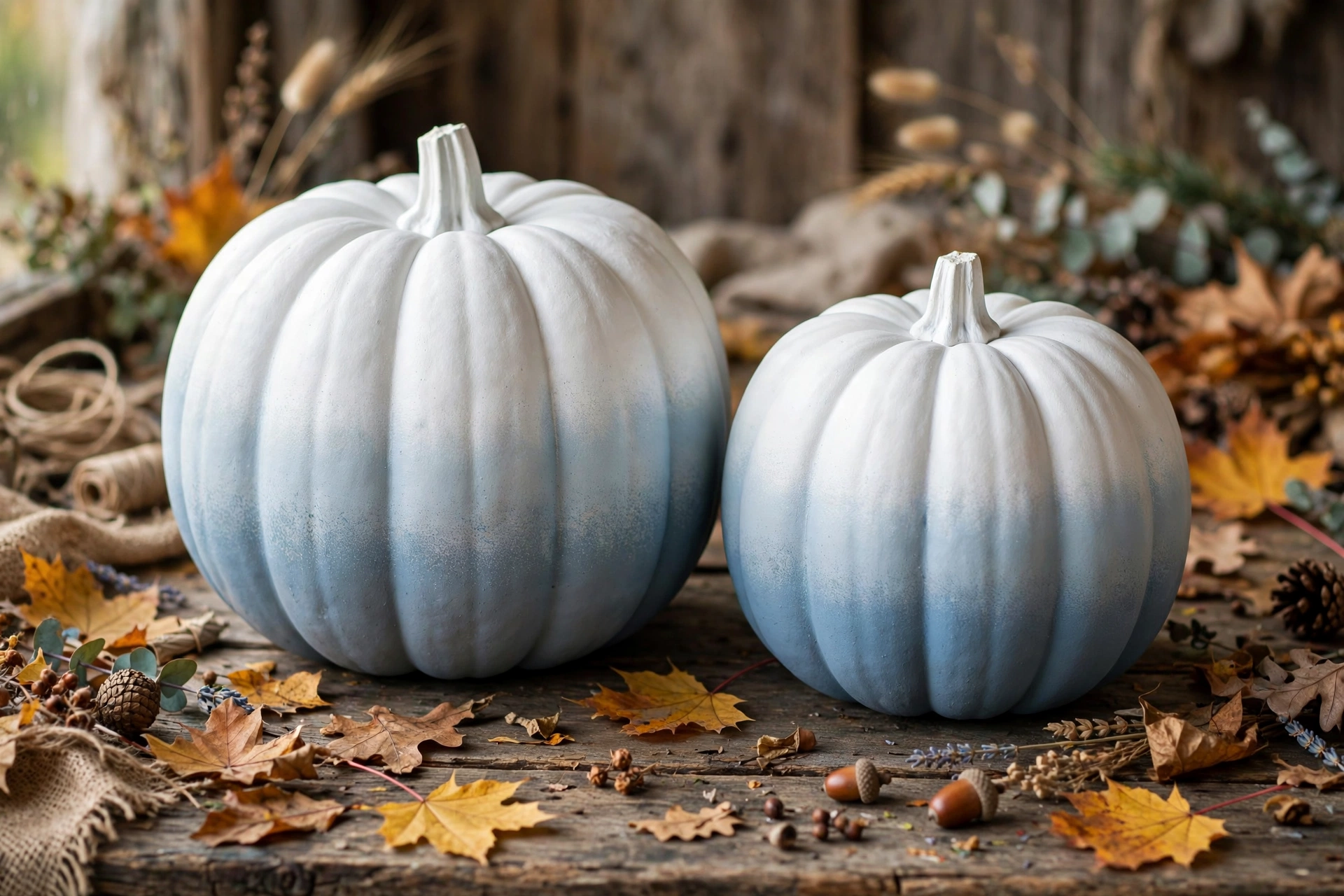 Ombre Spray-Painted Pumpkins