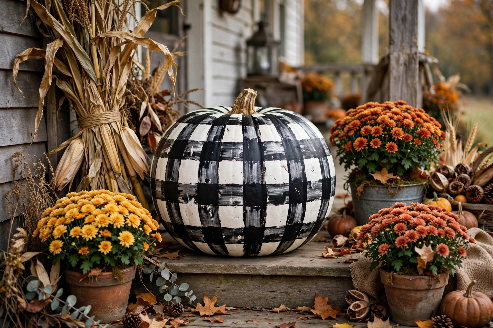 Buffalo Check Pumpkins