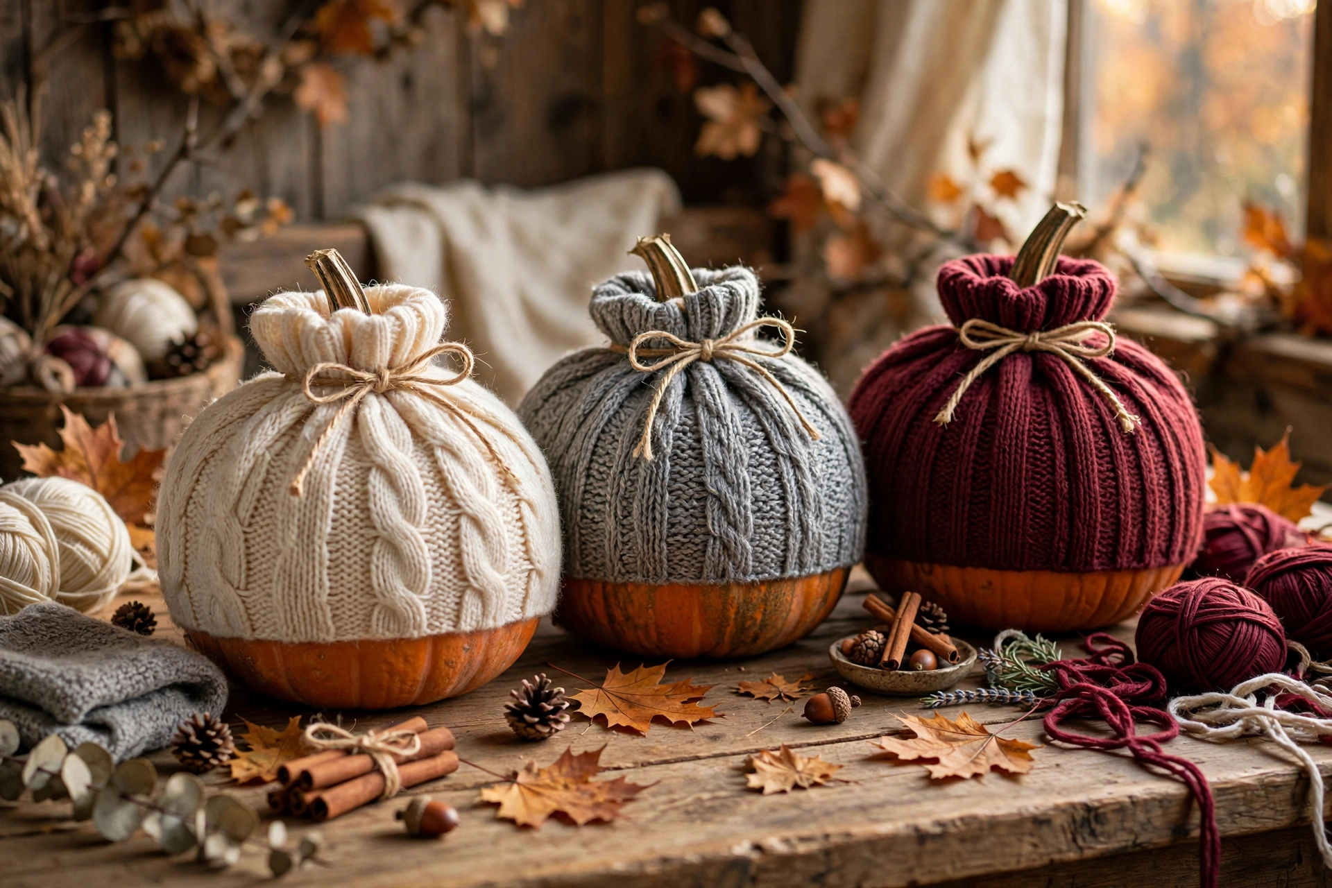 Velvet Pumpkins From Old Sweaters