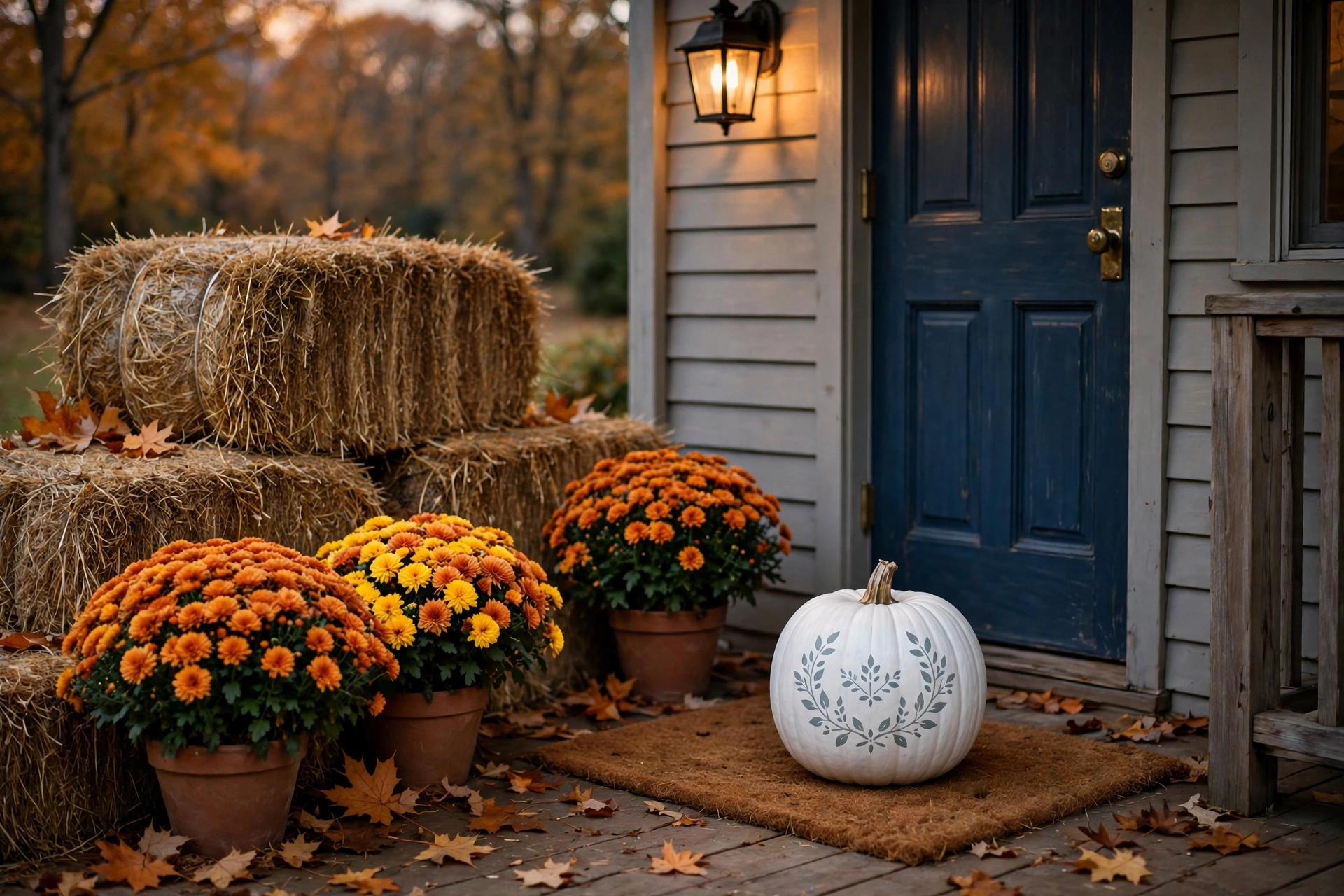House-Number Porch Pumpkin