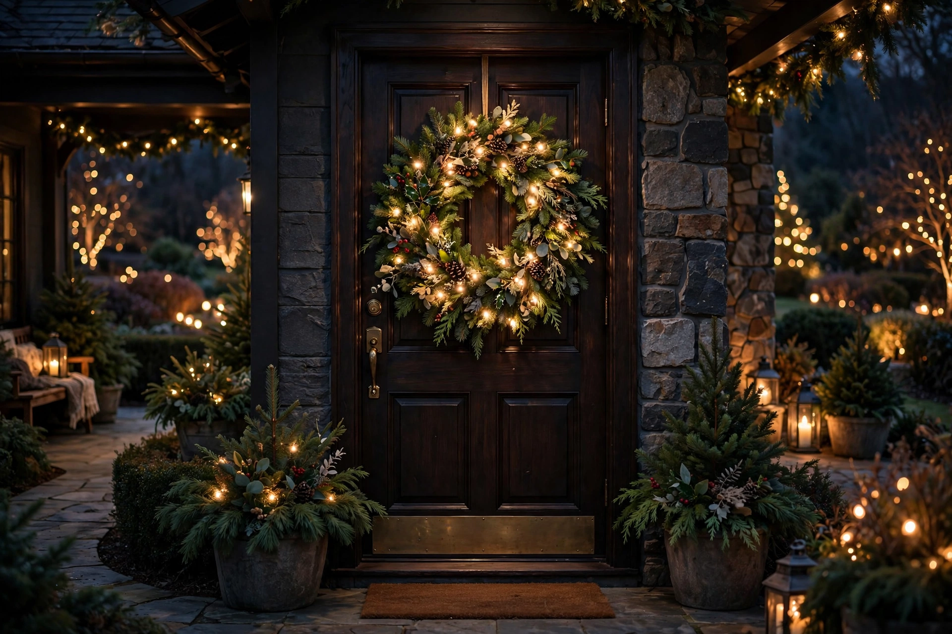 Wreath With Built-In Lights