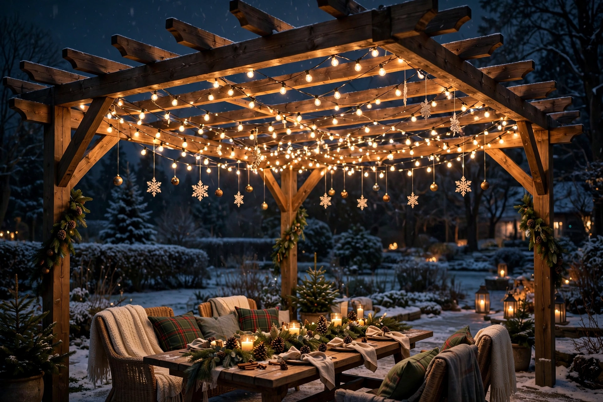 Pergola or Arbor Holiday Canopy