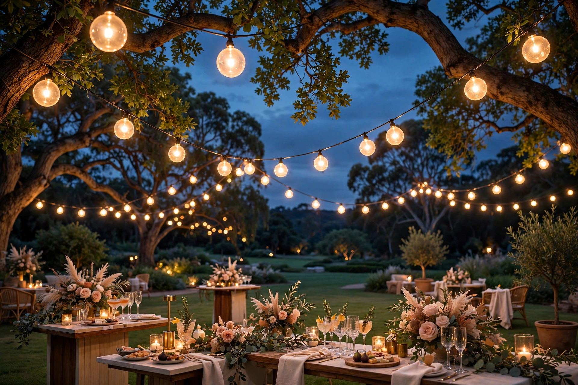 Globe Lights in the Trees