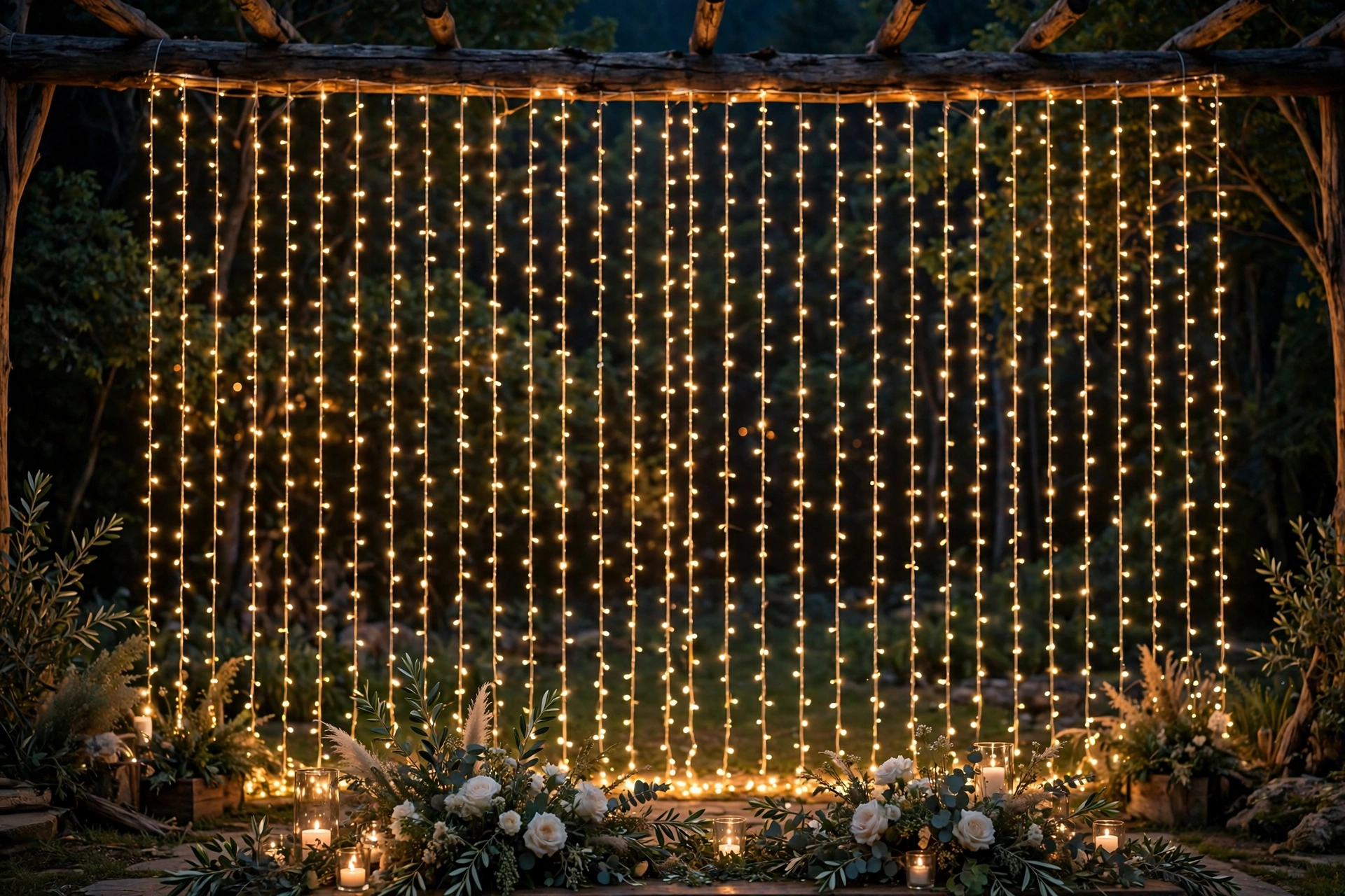 Fairy Light Curtain Photo Backdrop