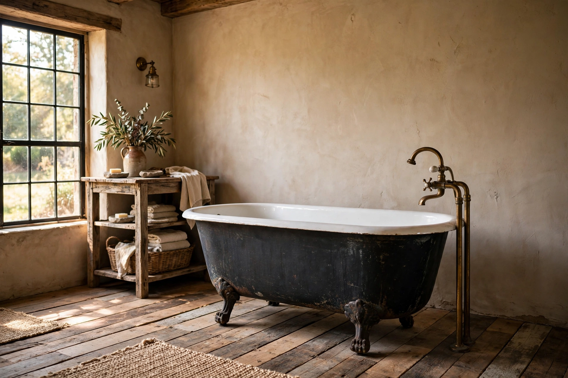 Set a clawfoot tub as the centerpiece