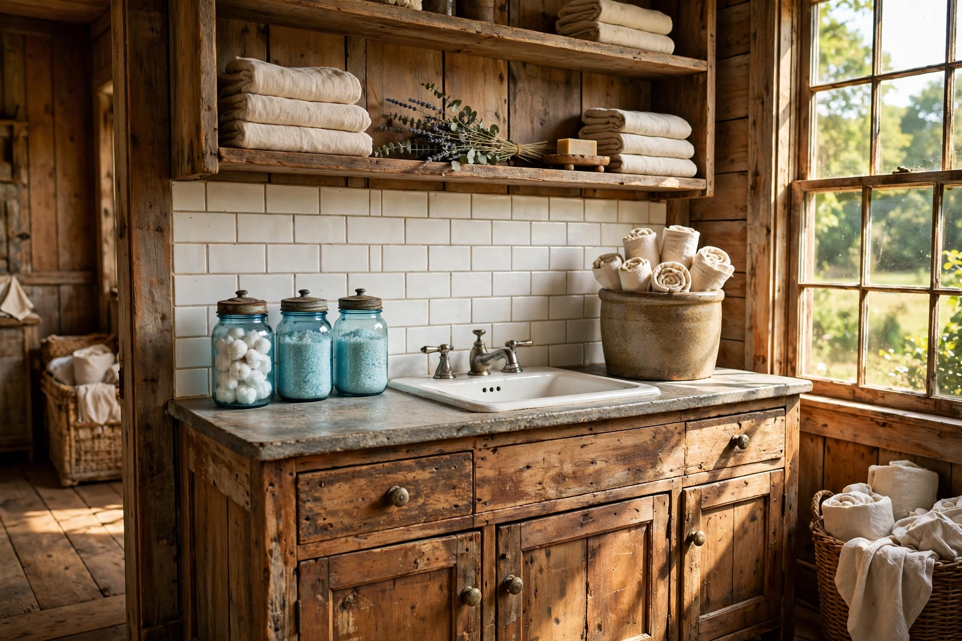 Use mason jars and crocks for storage