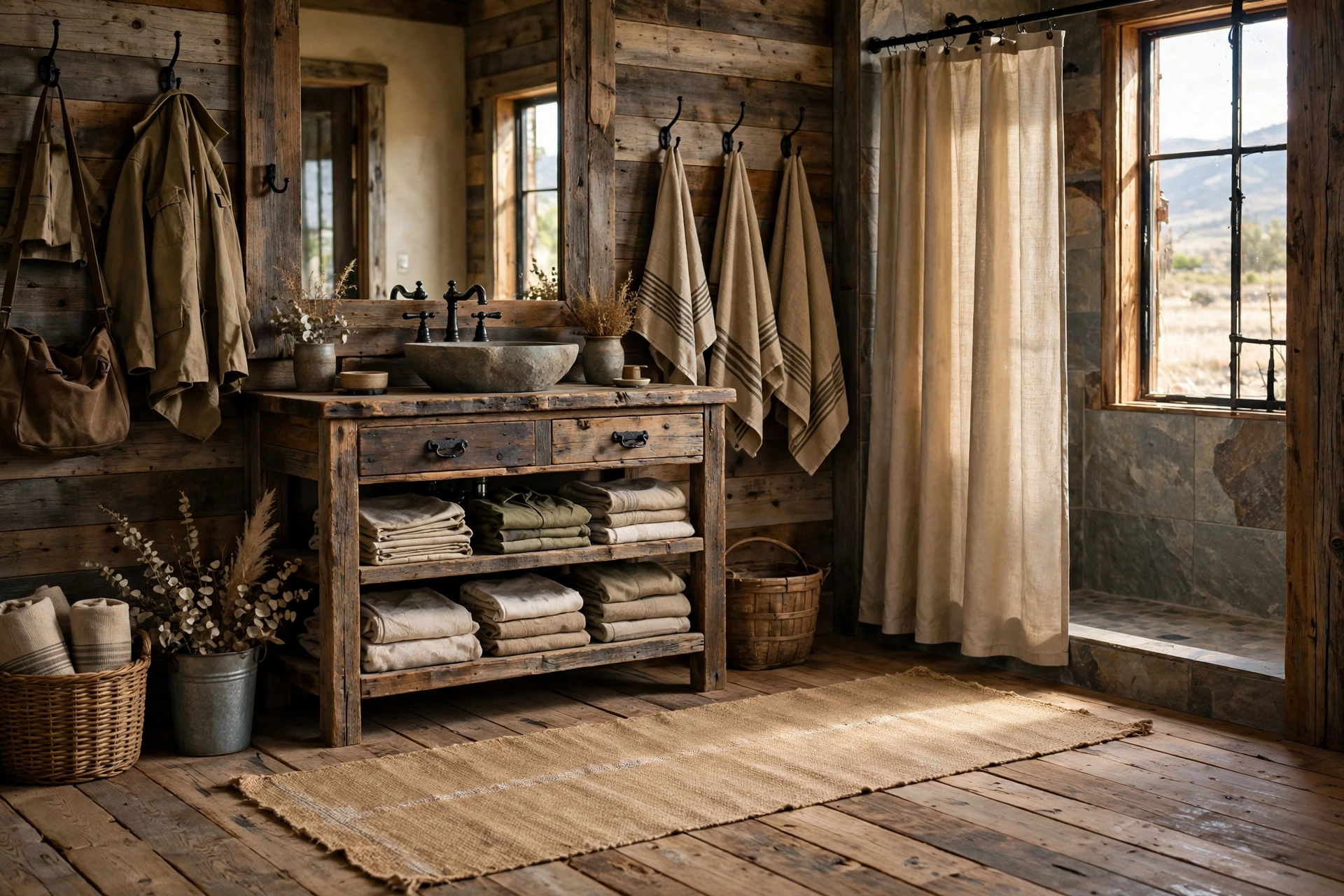Use burlap and canvas textiles