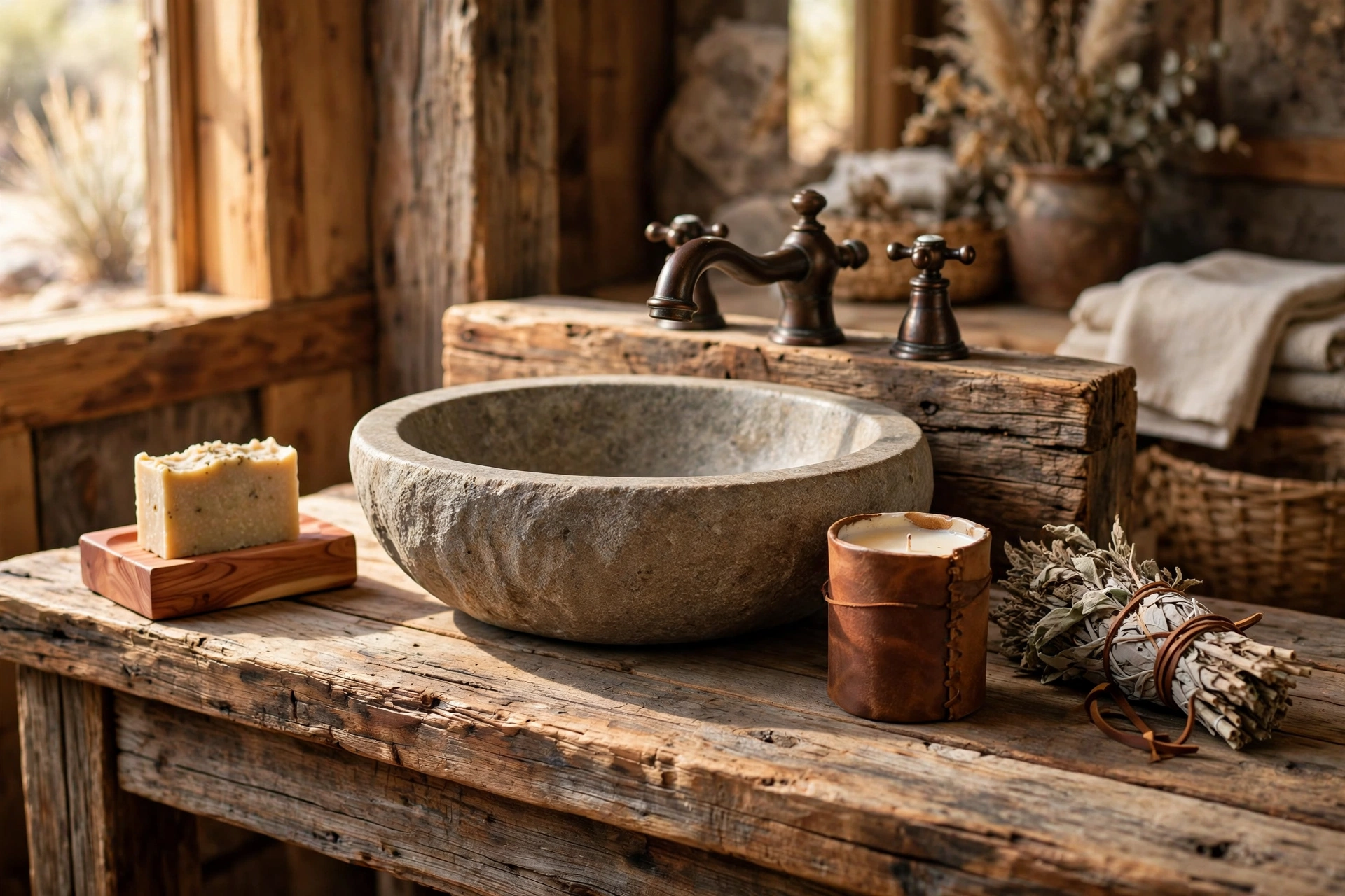 Finish with scent: cedar, leather, and sage