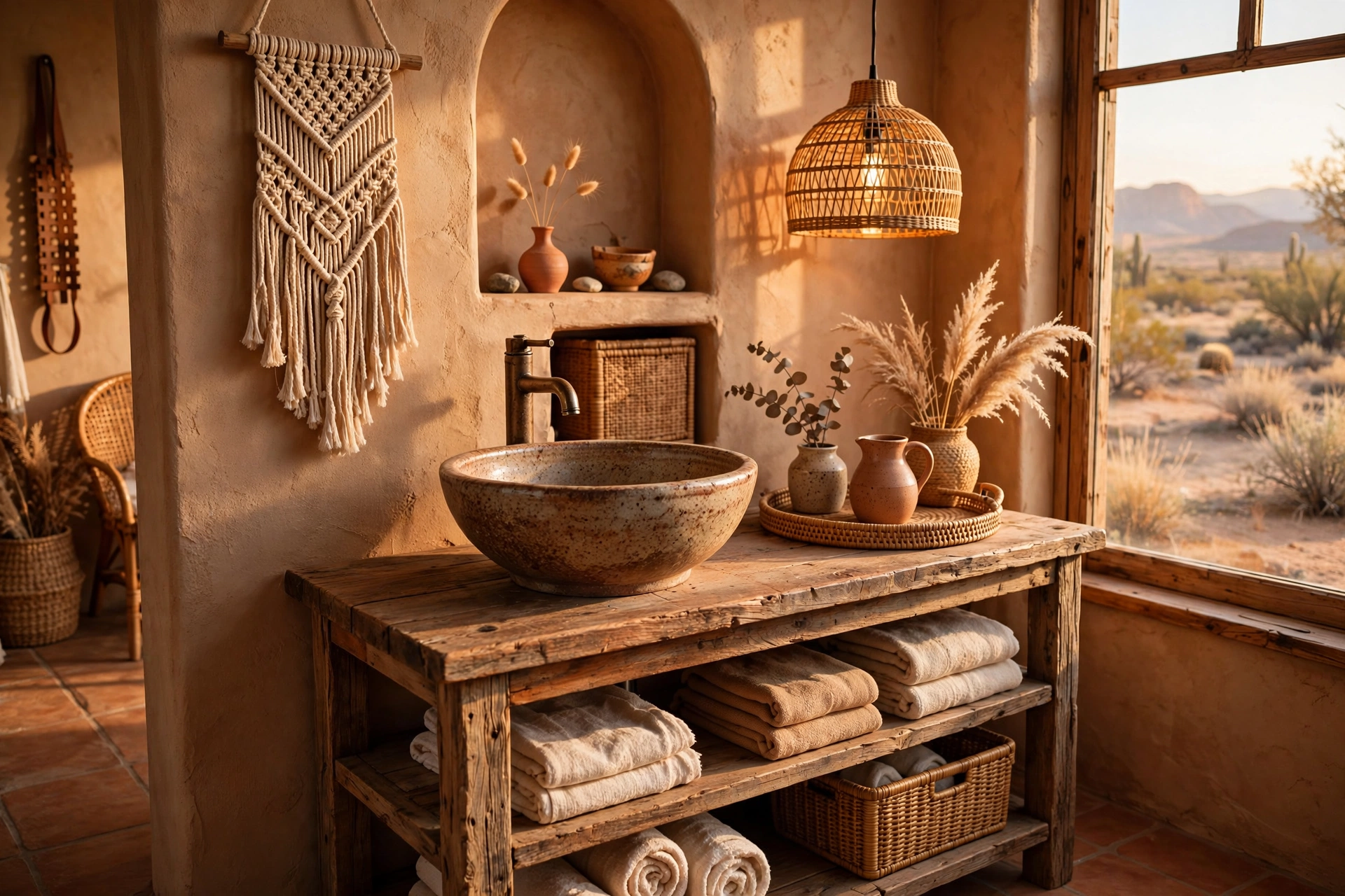 Choose a vessel sink in artisan pottery