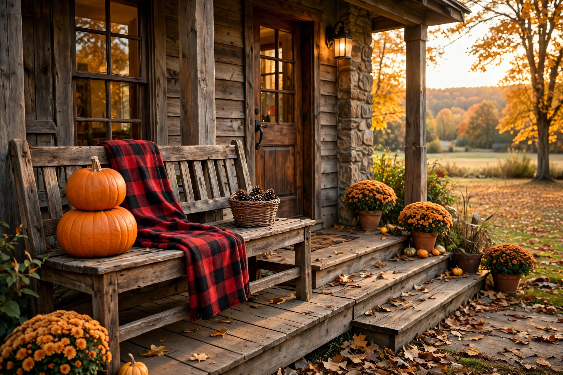 Pumpkin bench vignette