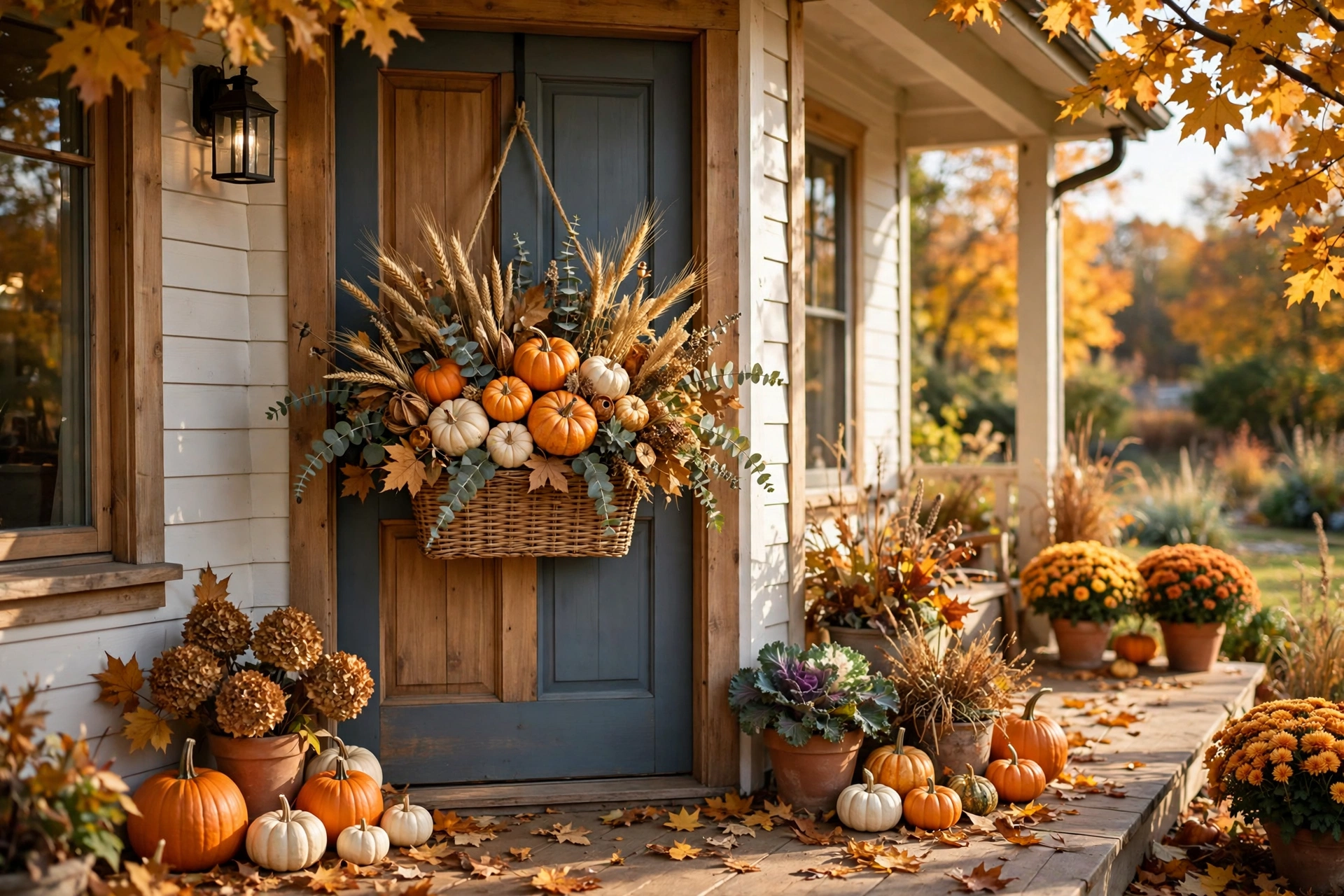 Pumpkin door basket