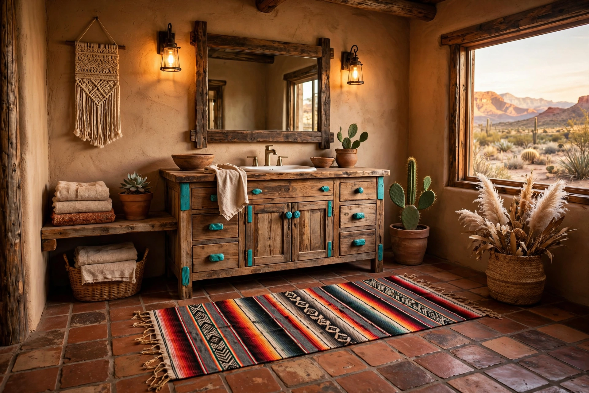 Run a vintage serape runner