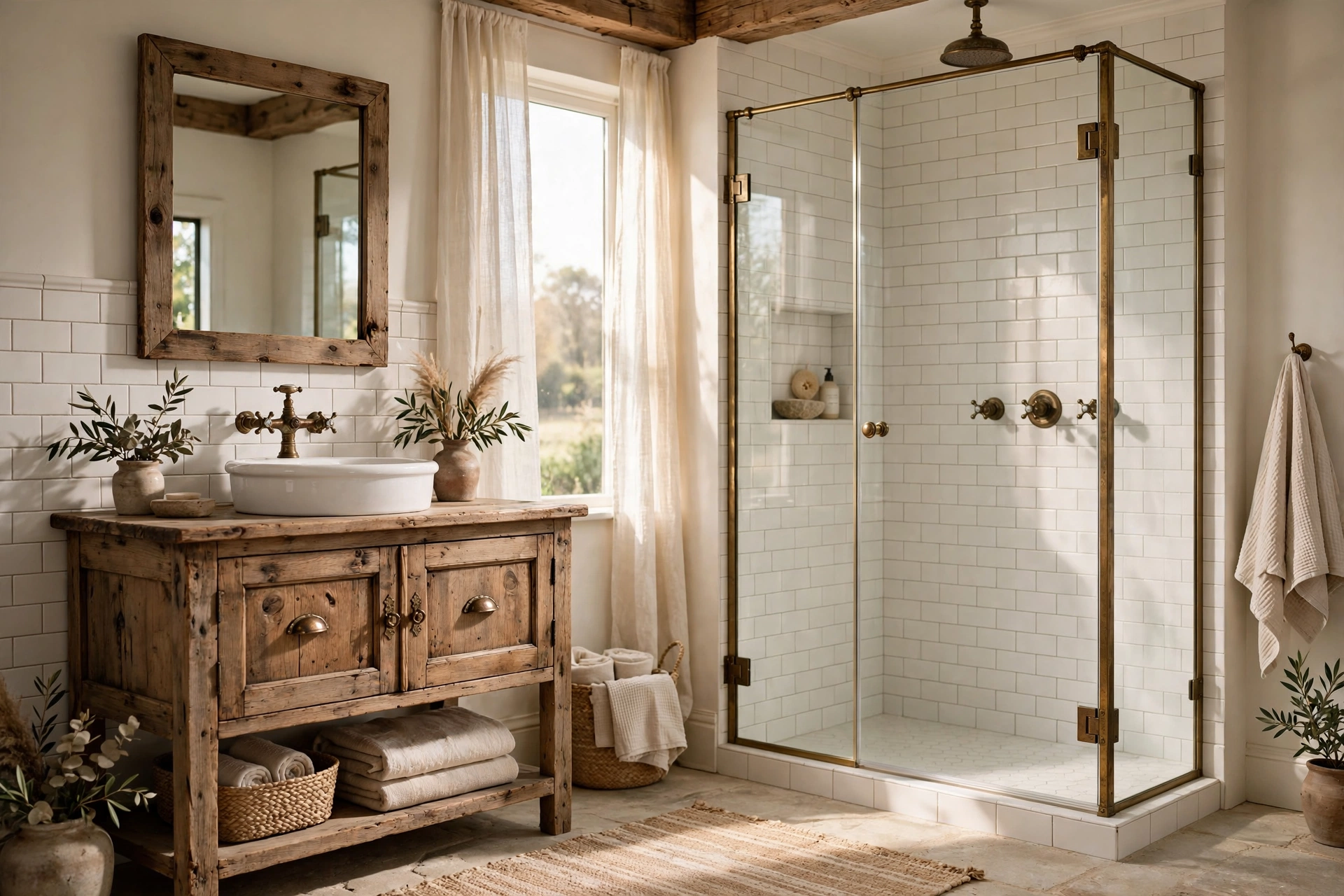 Finish fixtures in antique brass