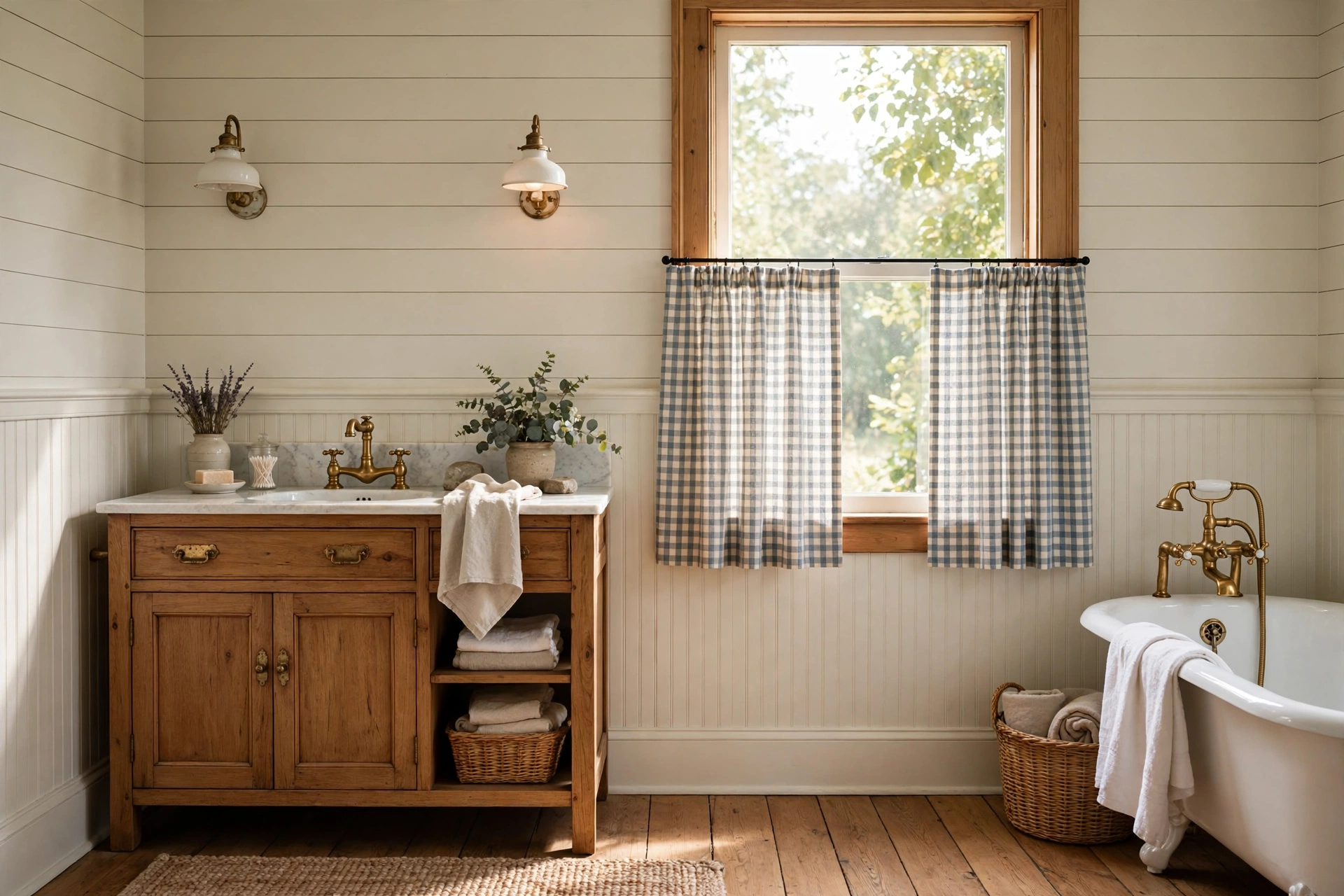 Dress the window with cafe curtains