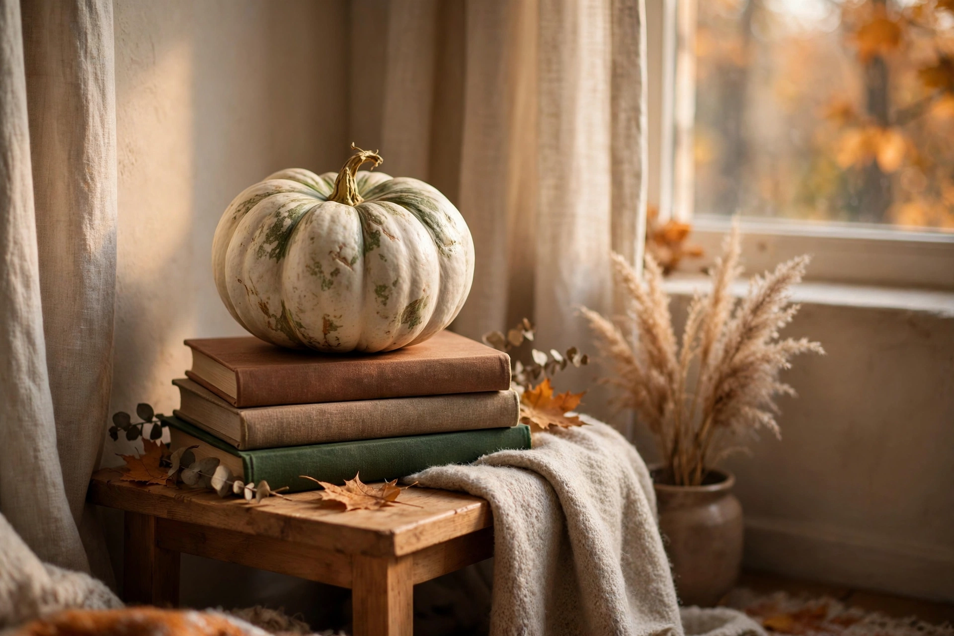 Single Statement Pumpkin on Books