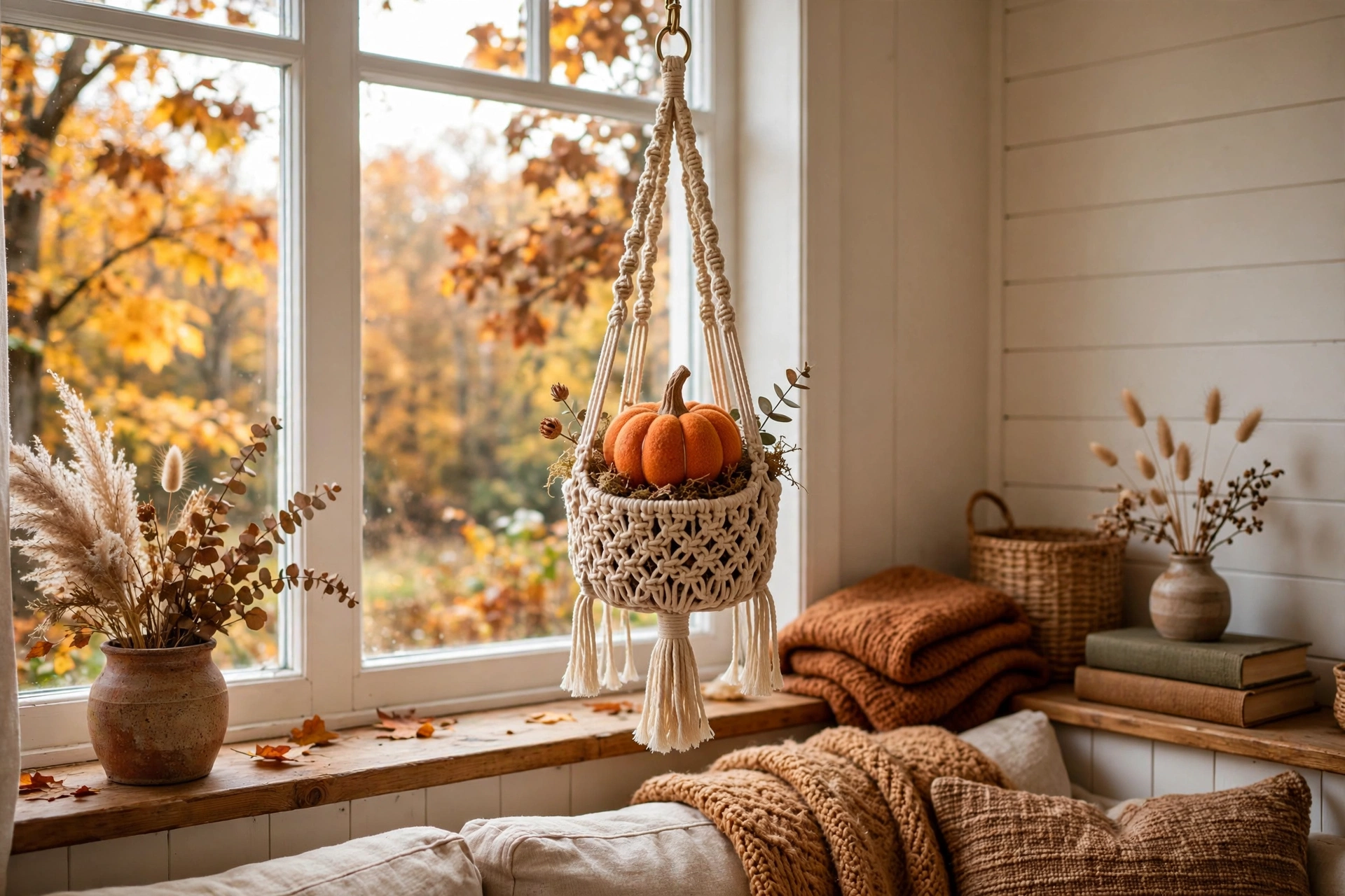Hanging Planter Pumpkin