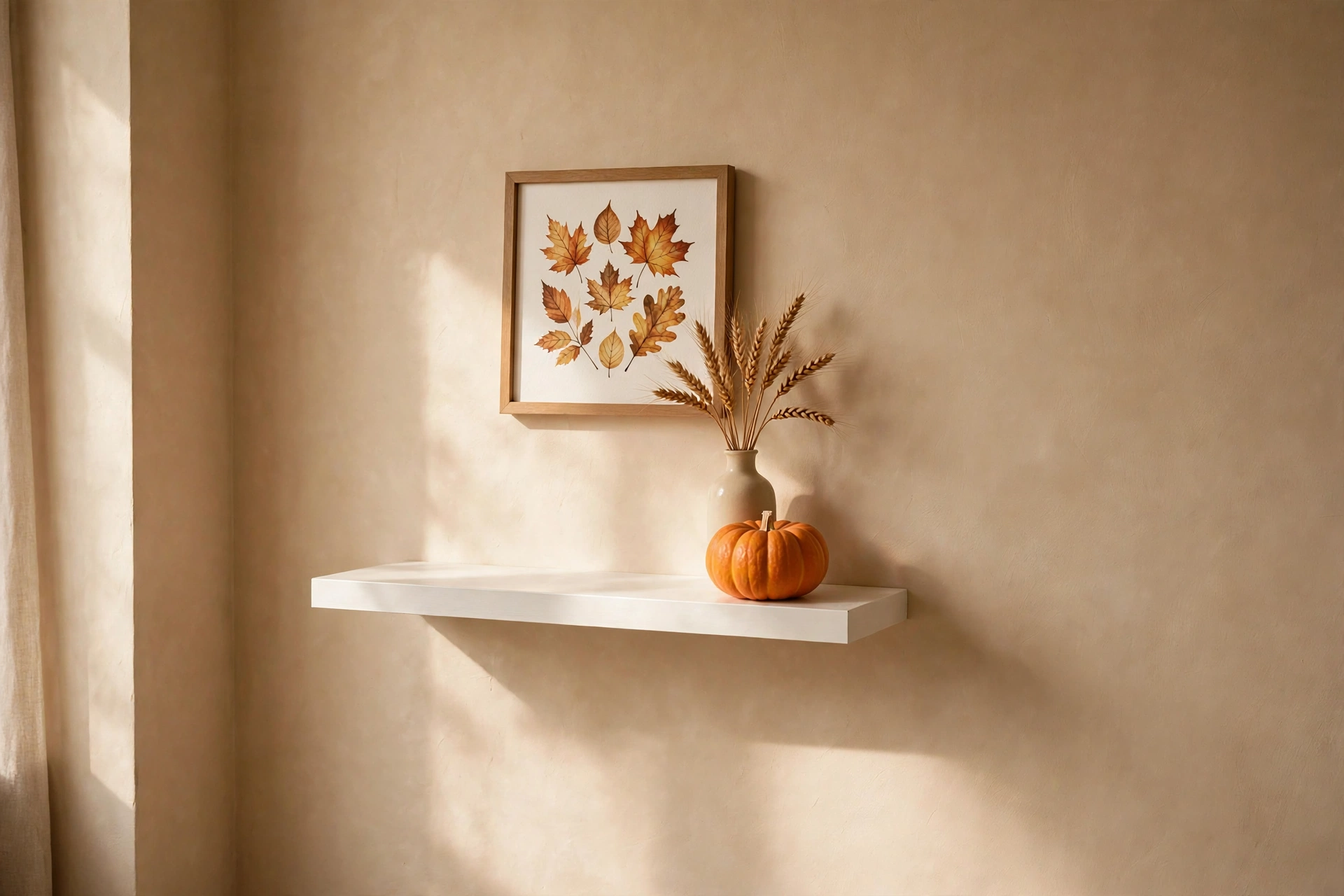 Floating Shelf Fall Vignette