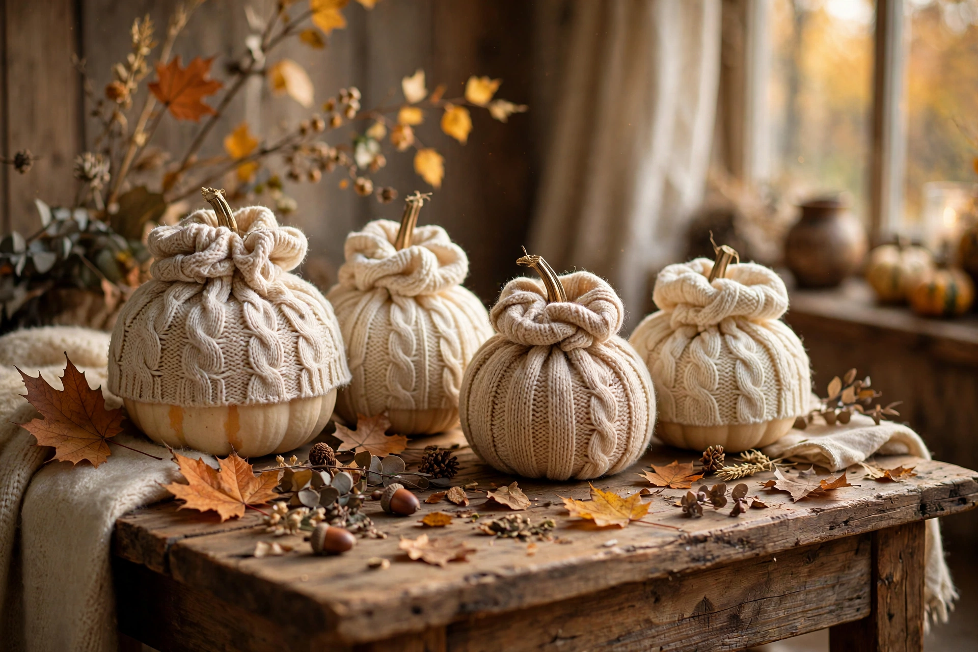Sweater pumpkin from an old knit
