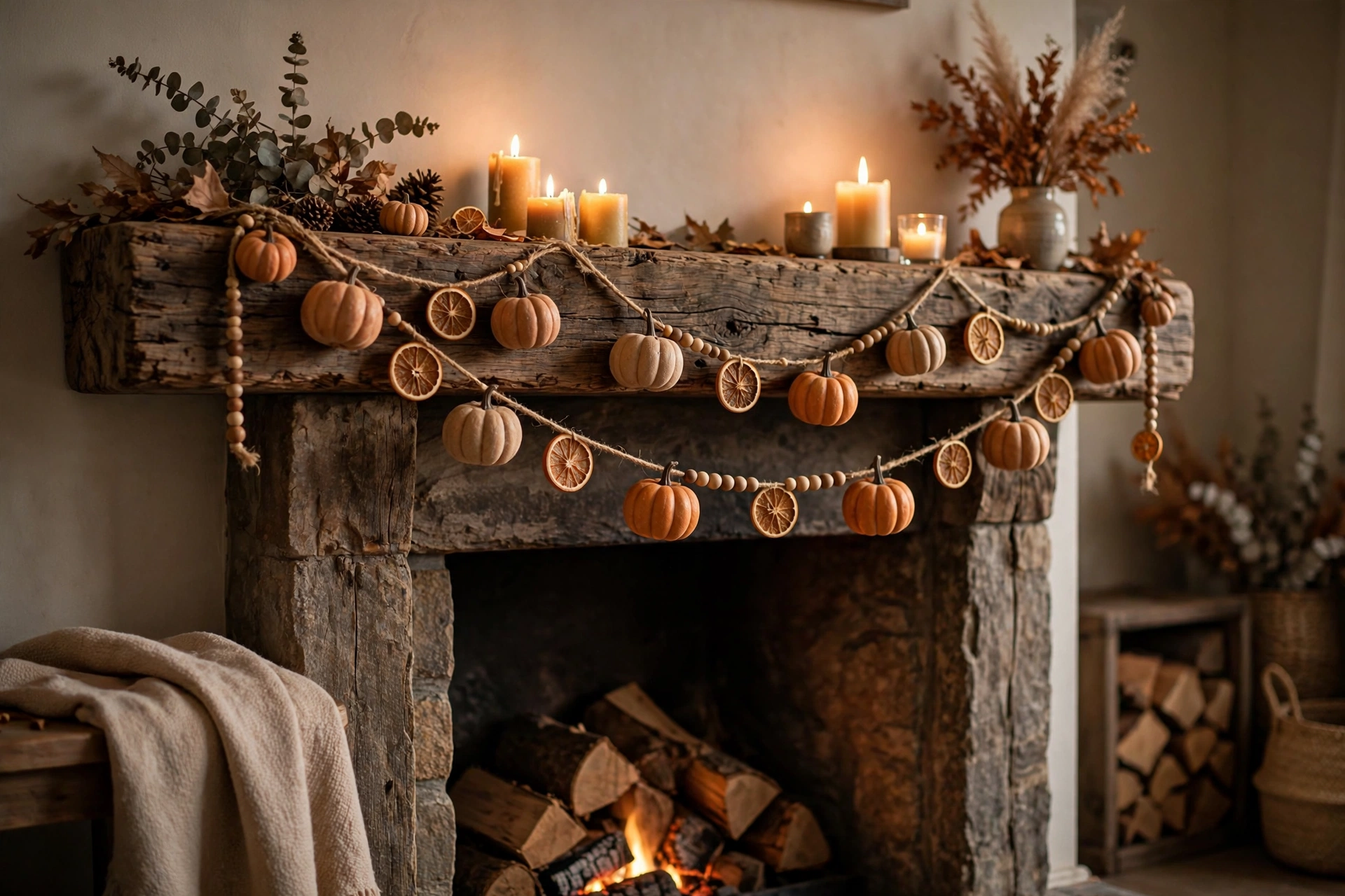 Pumpkin garland